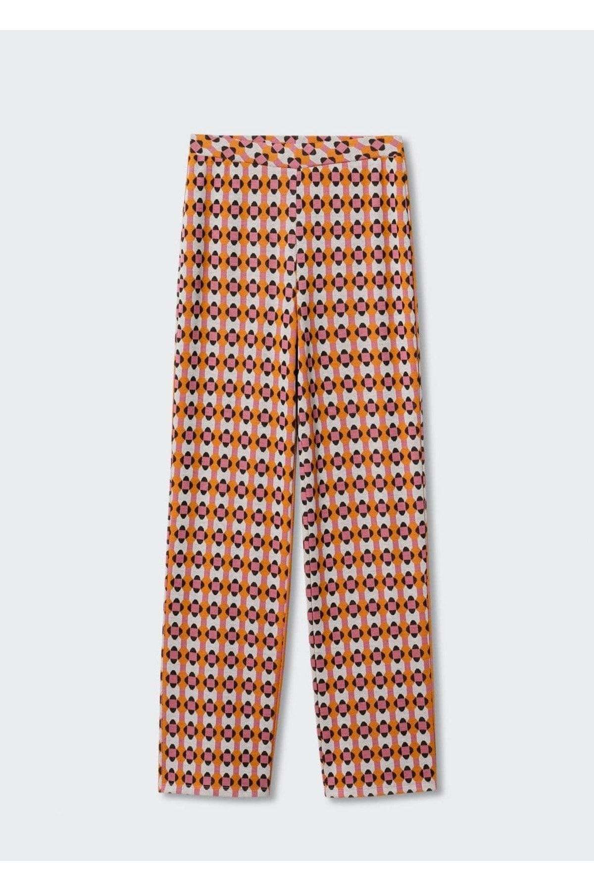 MANGO Woman-Retro Patterned Trousers 3