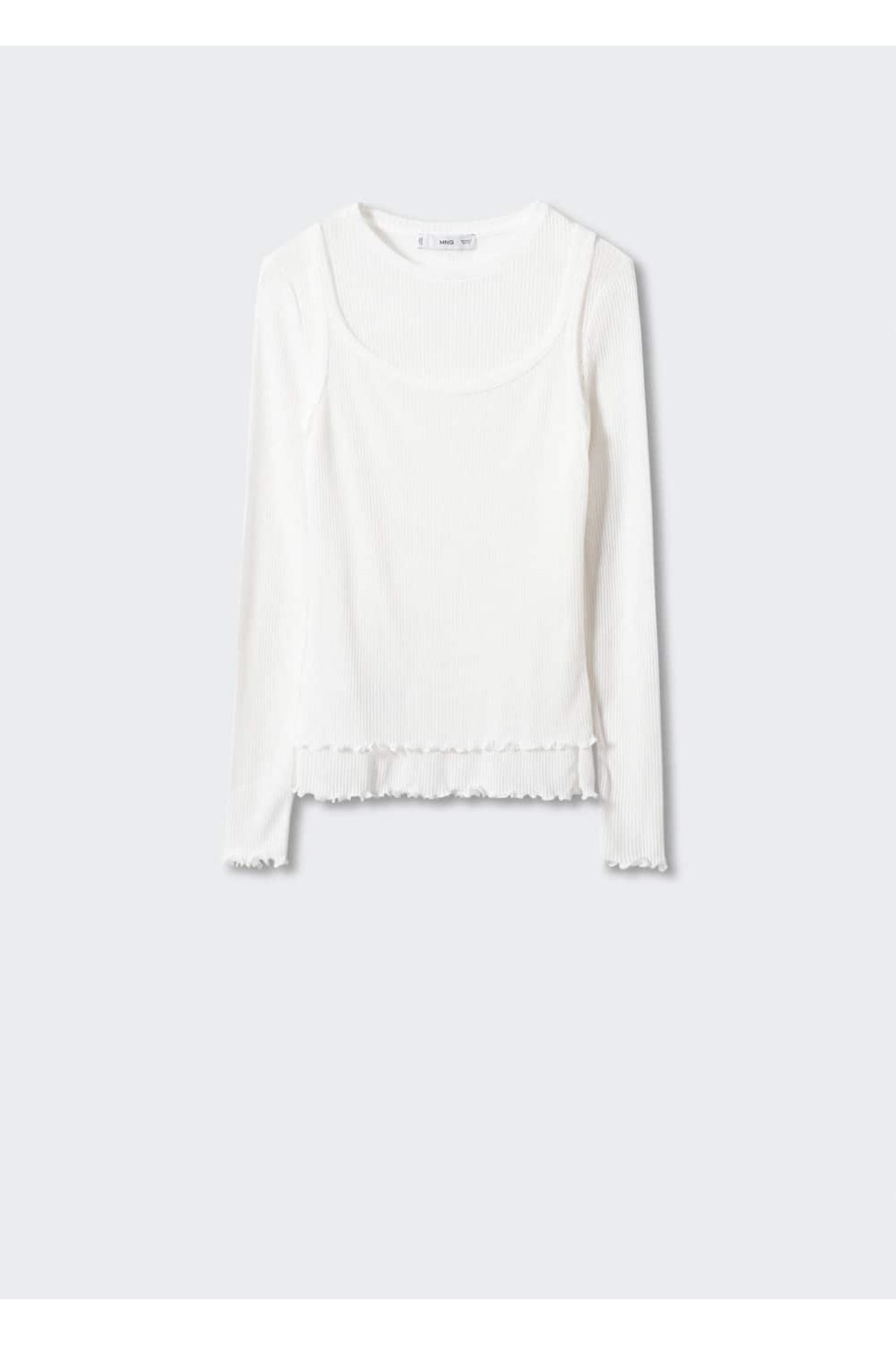 تیشرت مردانه سفید منگو | 47008268 اورجینال - تصویر 3