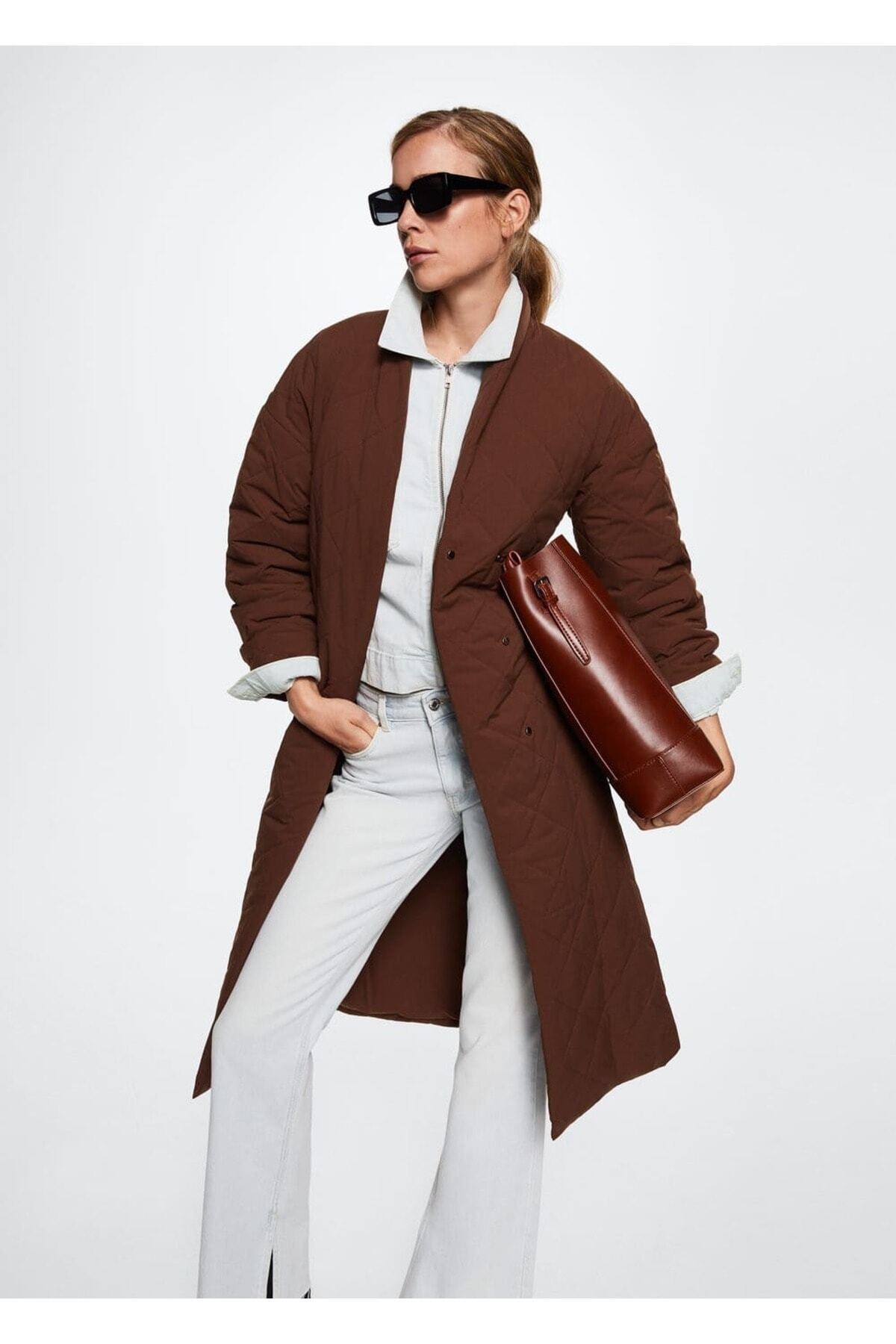 MANGO Woman-Oversize Καπιτονέ Anorak 7