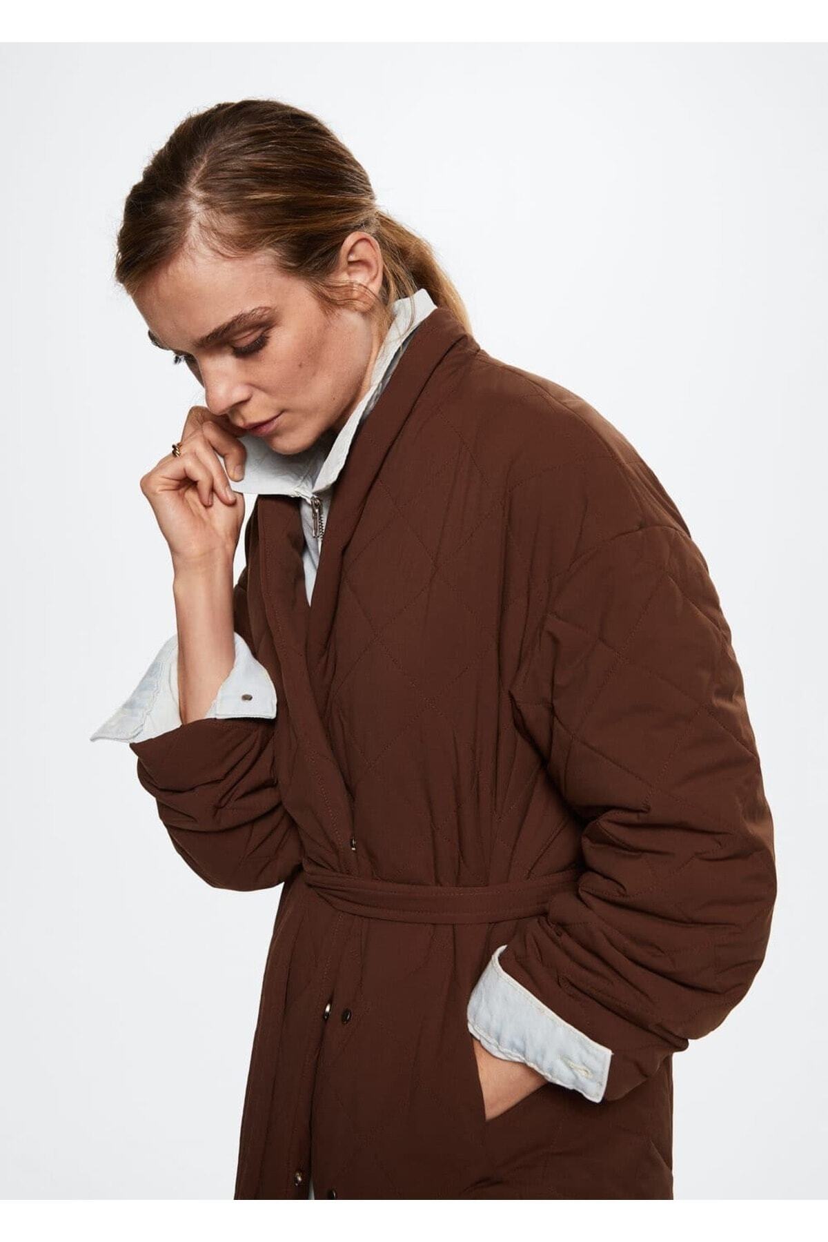 MANGO Woman-Oversize Καπιτονέ Anorak 8