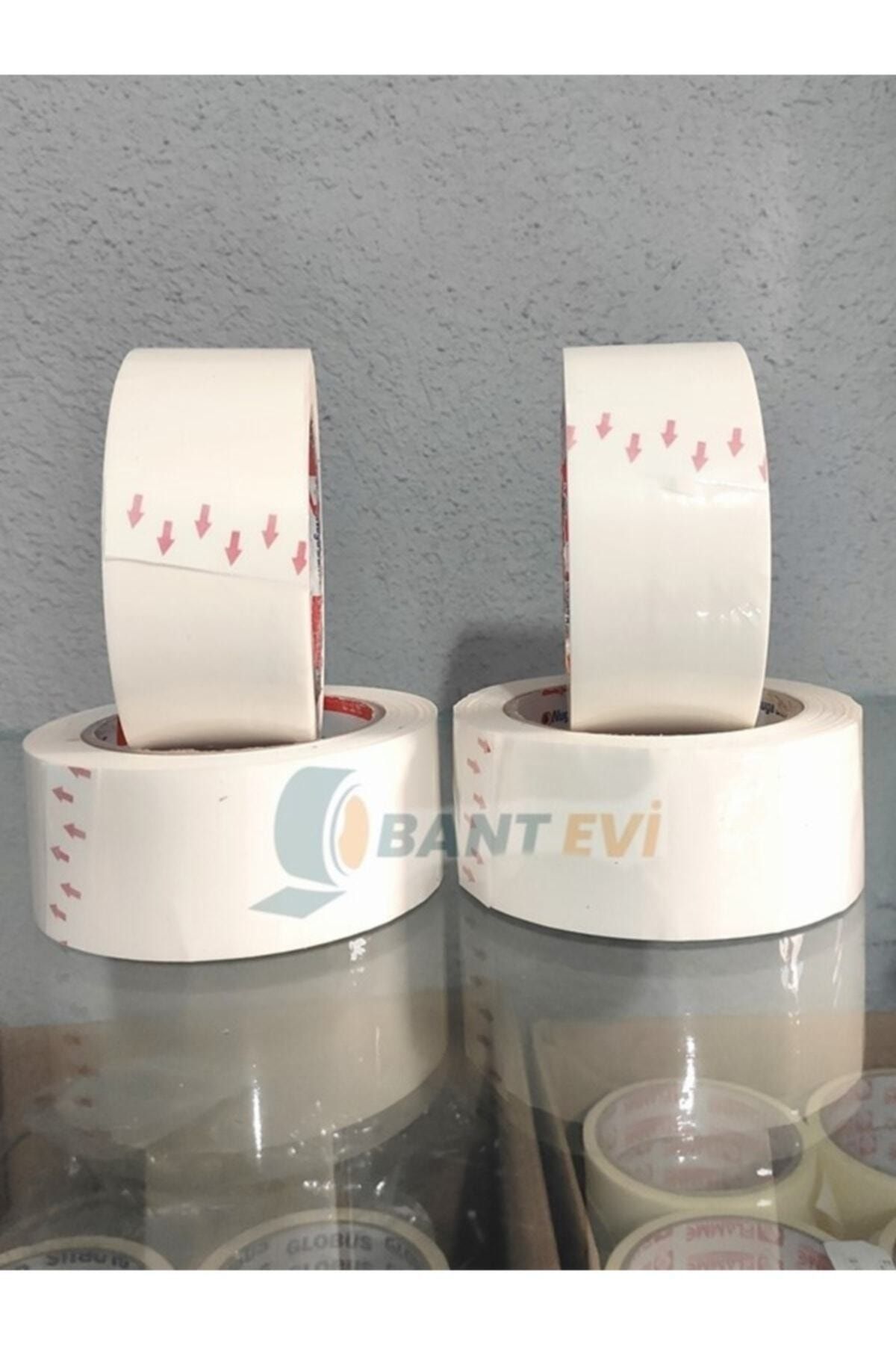 BANT EVİ-White Colored Duct Tape 4 Pieces 45mmx100meter White Tape Hotmelt Bantevi Brand 2