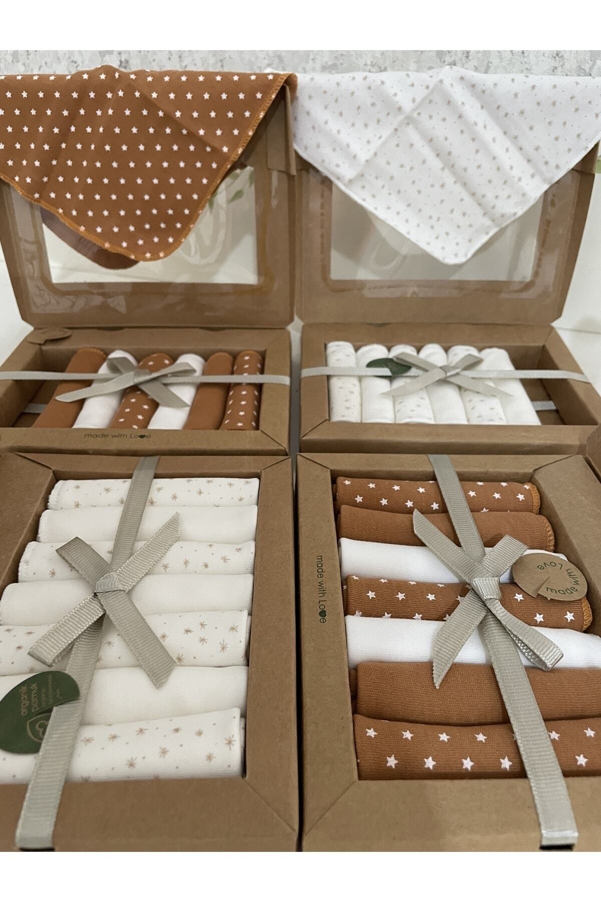 ARDIÇ BEBEK %100 Organik Pamuklu 14adet 20x20cm Yumuşak Doku Çok Amaçlı Yenidoğan Bebek Ağız Silme Bez Mendili