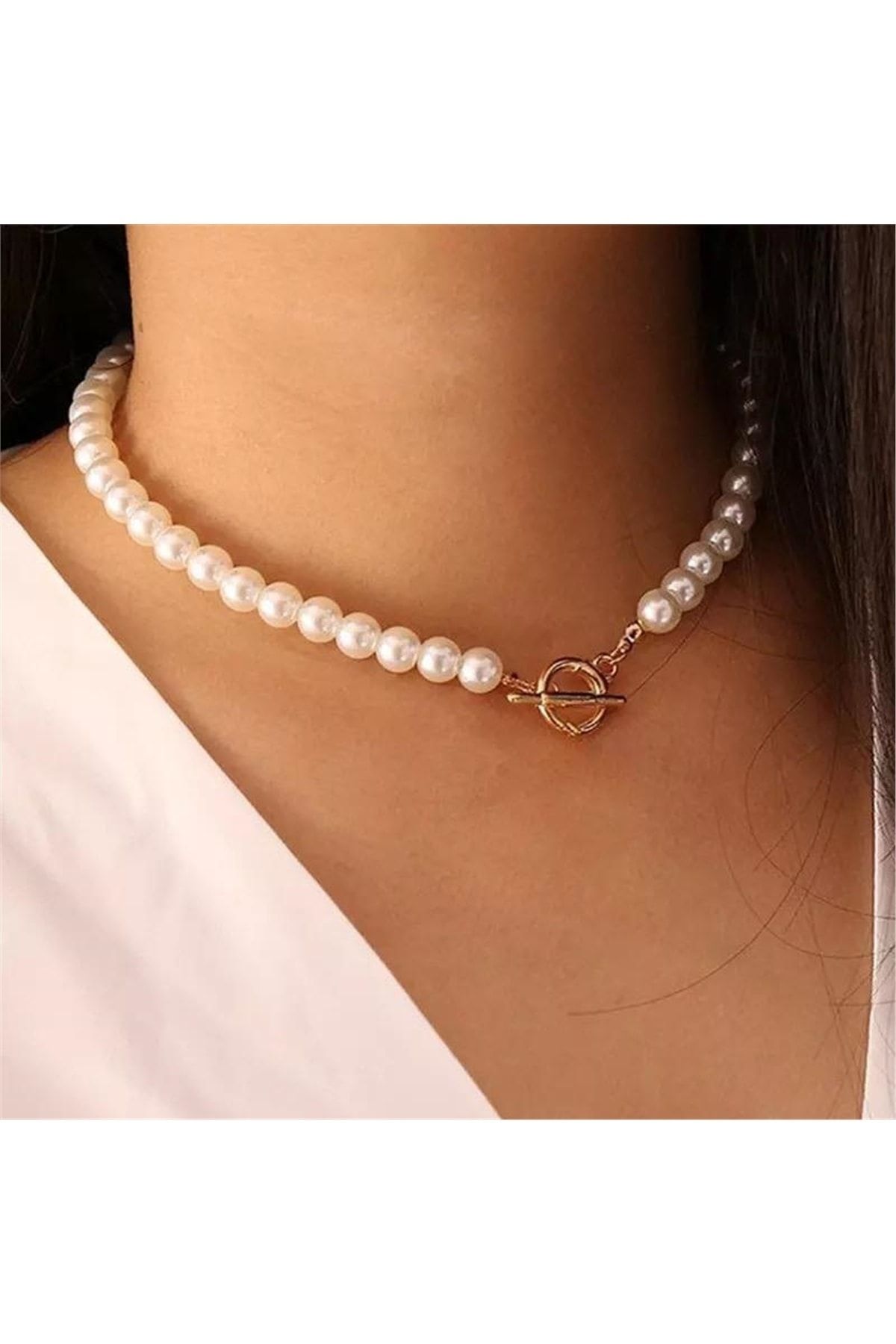 Glass pearl best sale necklace