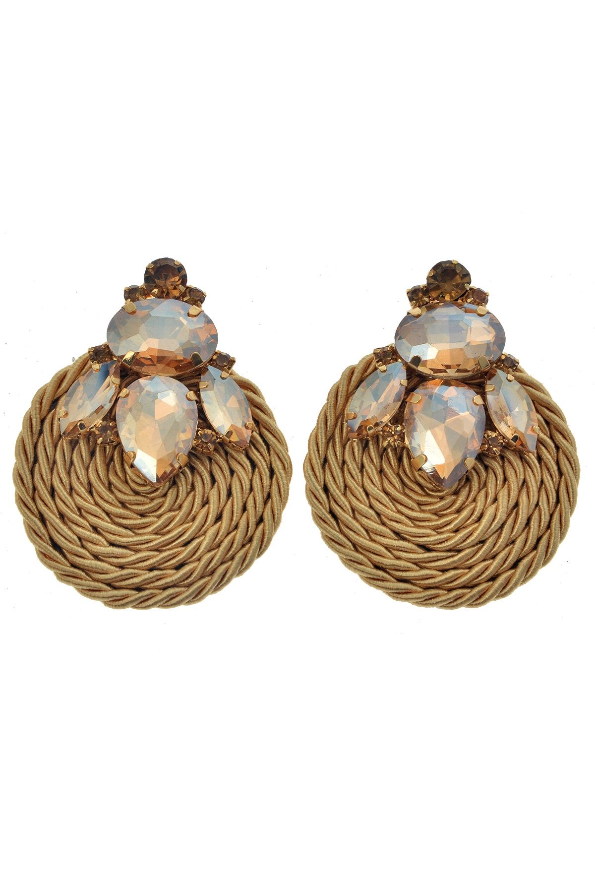 Earrings gold deals stone design
