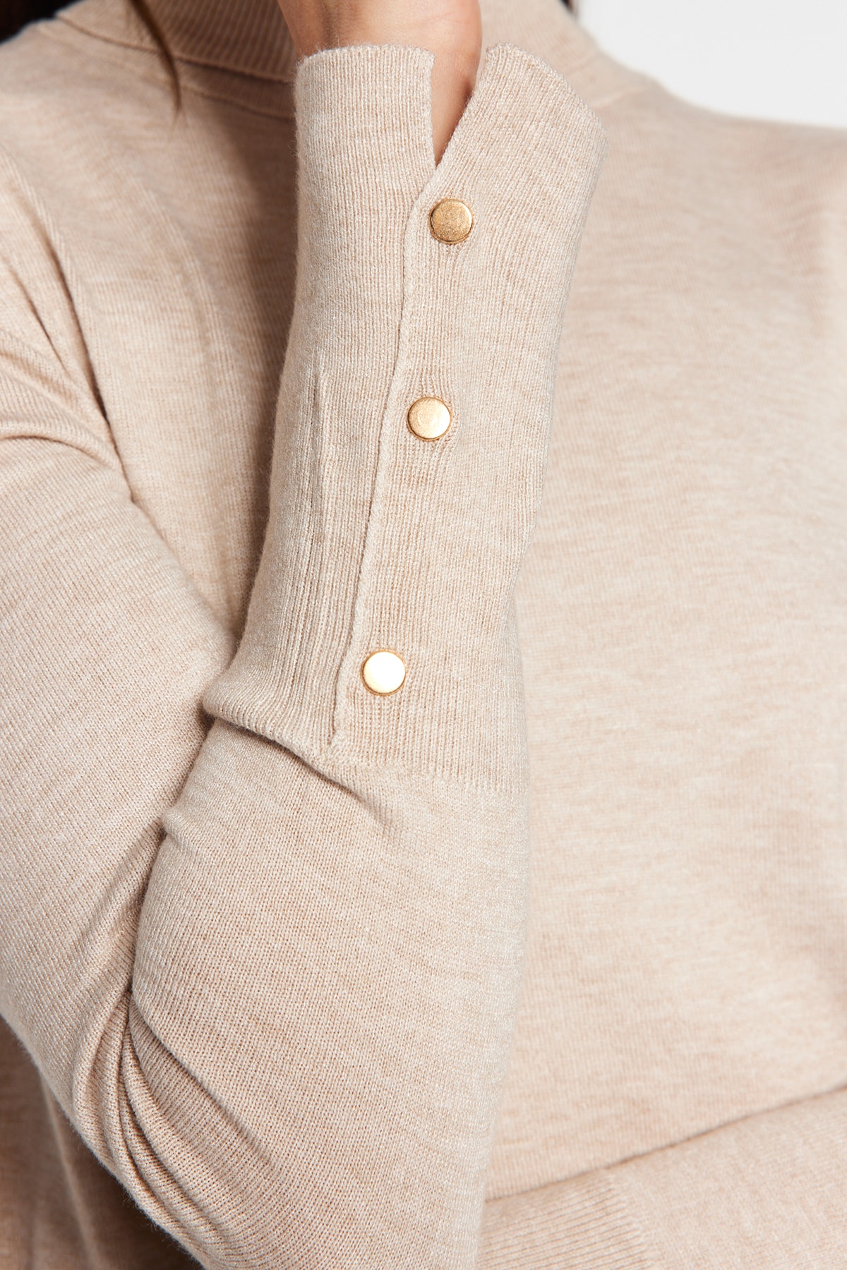 Trendyol Collection Stone Mercerized Look Premium Thread / Special Thread Basic Knitwear Sweater Twoaw23Kz01514