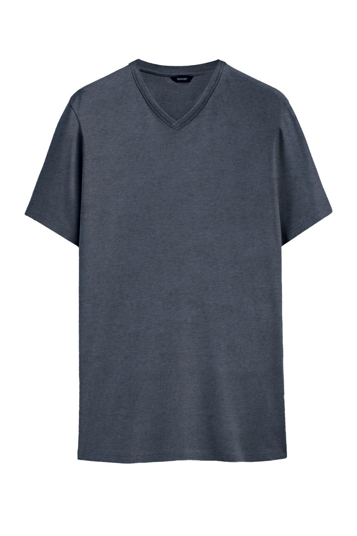 Dark grey v neck new arrivals t shirt