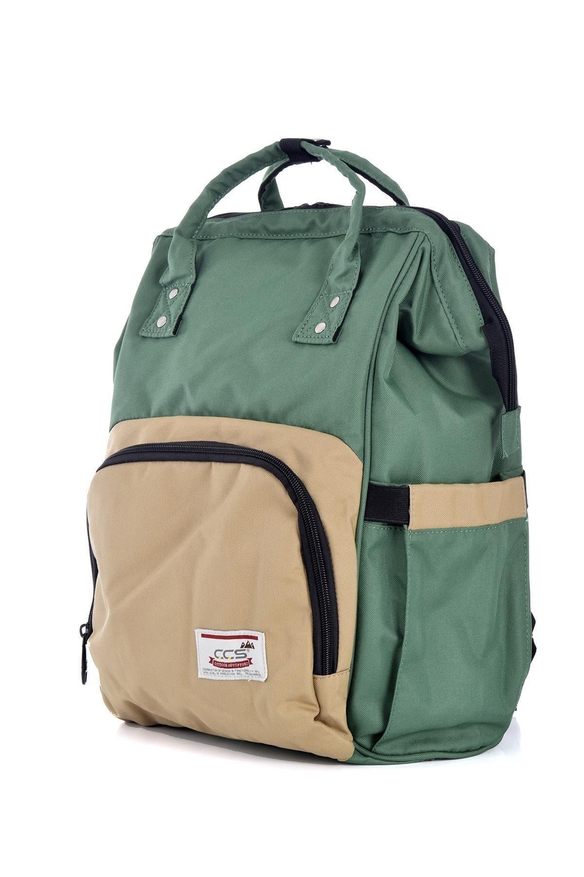 ÇÇS-16099 Mother Baby Care Backpack 2-piece Green-beige 5
