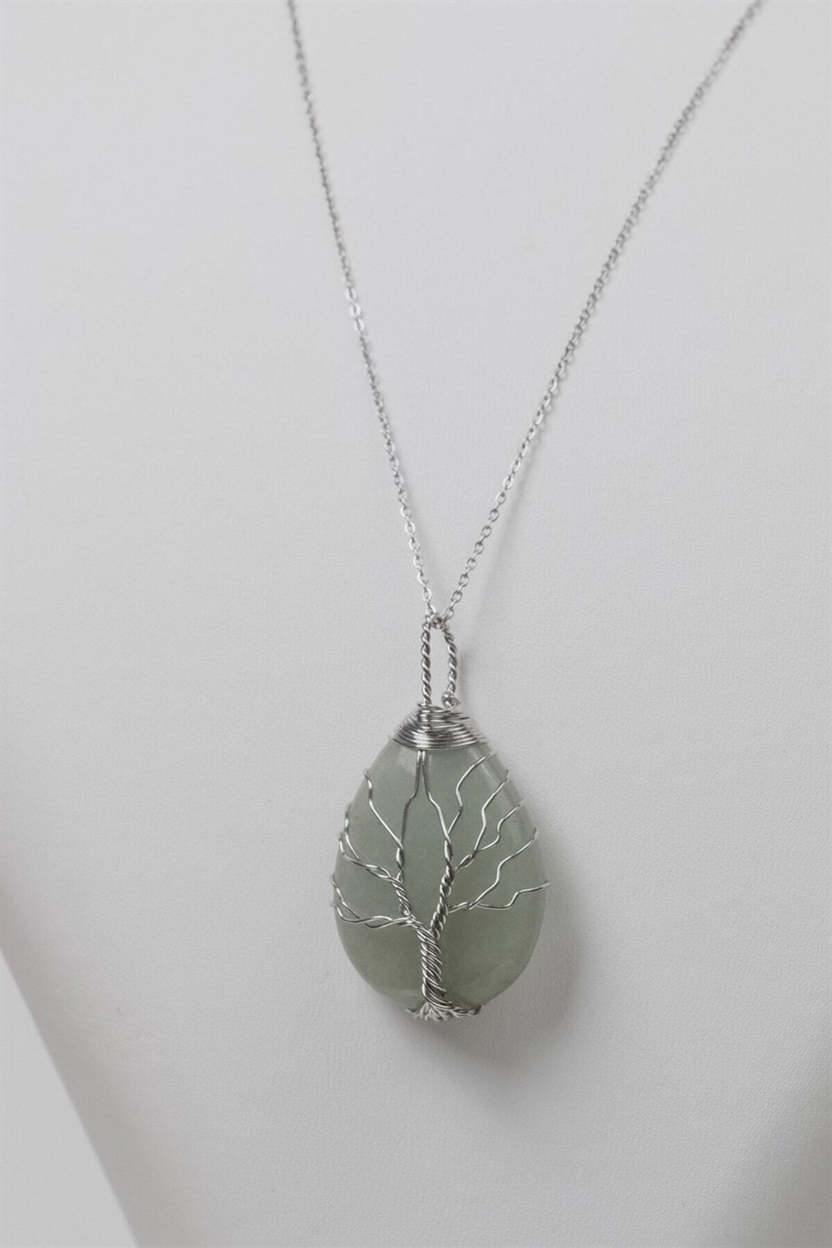Kamus Aventurine Wire Wrapped Natural Stone Necklace Trendyol