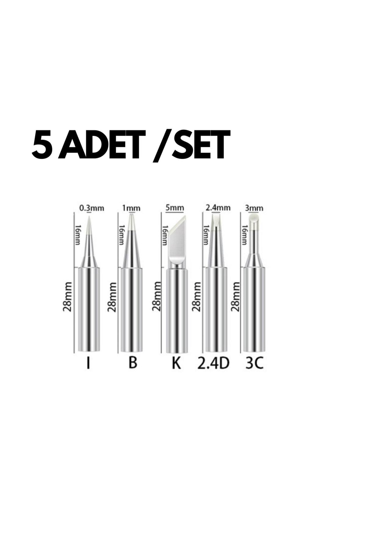 SONEX 900m-t Yüksek Kalite Havya Ucu 5li Set 900m-t-k, 900m-t-ı, 900m-t ...