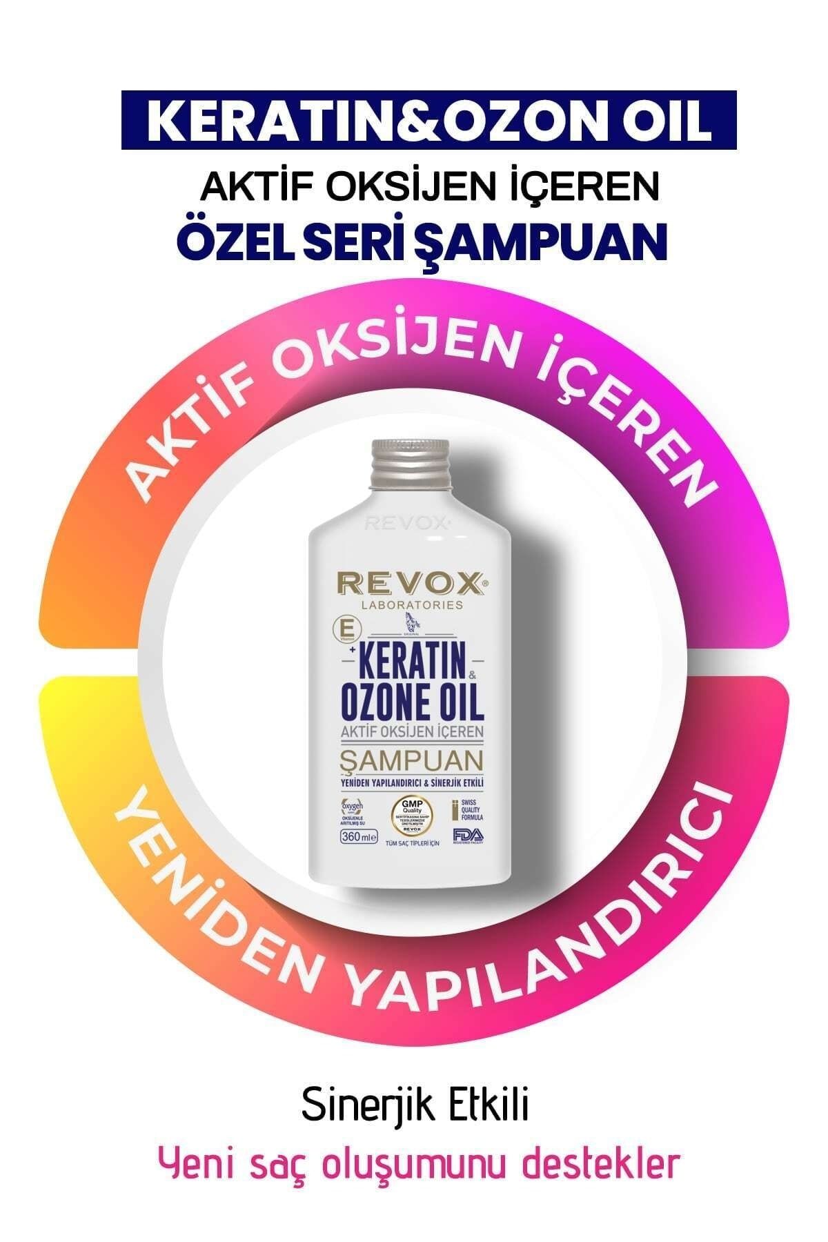 Revox-Keratin & Ozone Oil Active Oxygen Reconstructing Shampoo with Vitamin E 2 Pieces 2