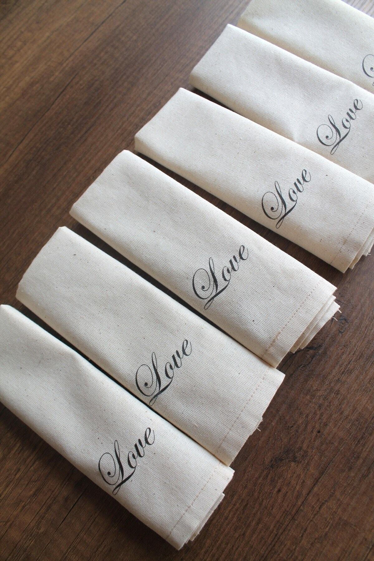 Emtory Home-6 Φύλλα σερβιρίσματος Love Natural Linen 3