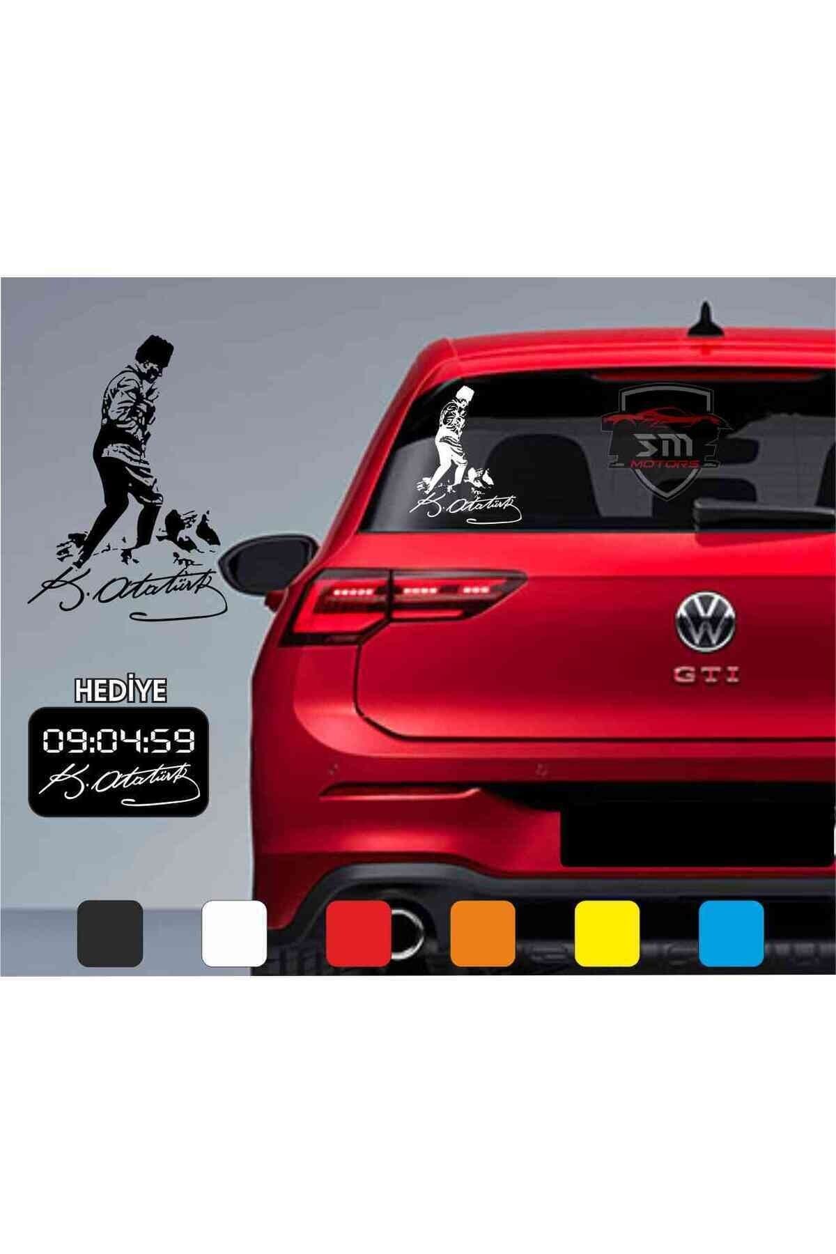 ototime Mustafa Kemal Atatürk Kocatepe Siluet Sticker , Araba, Oto Etiket, Çıkartma