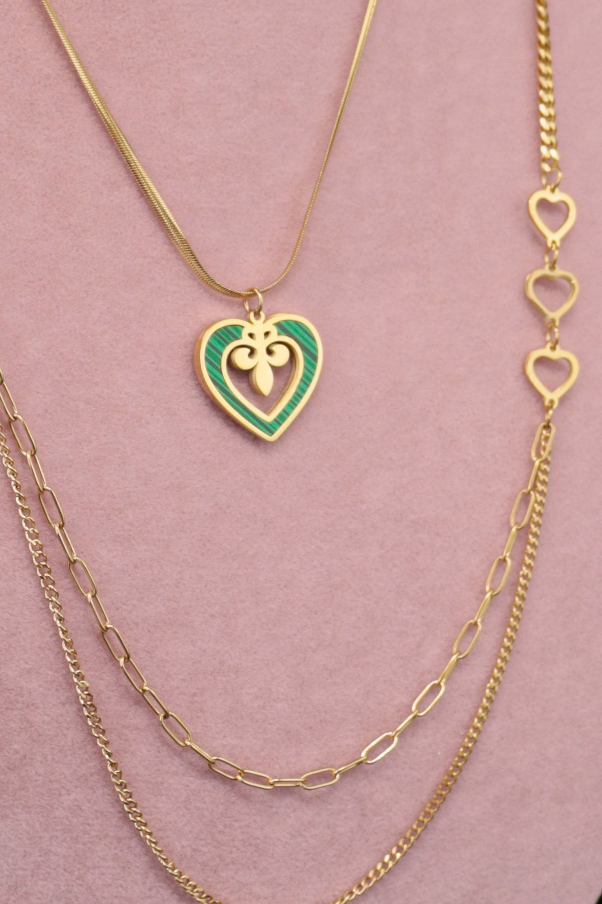 Double chain locket hotsell