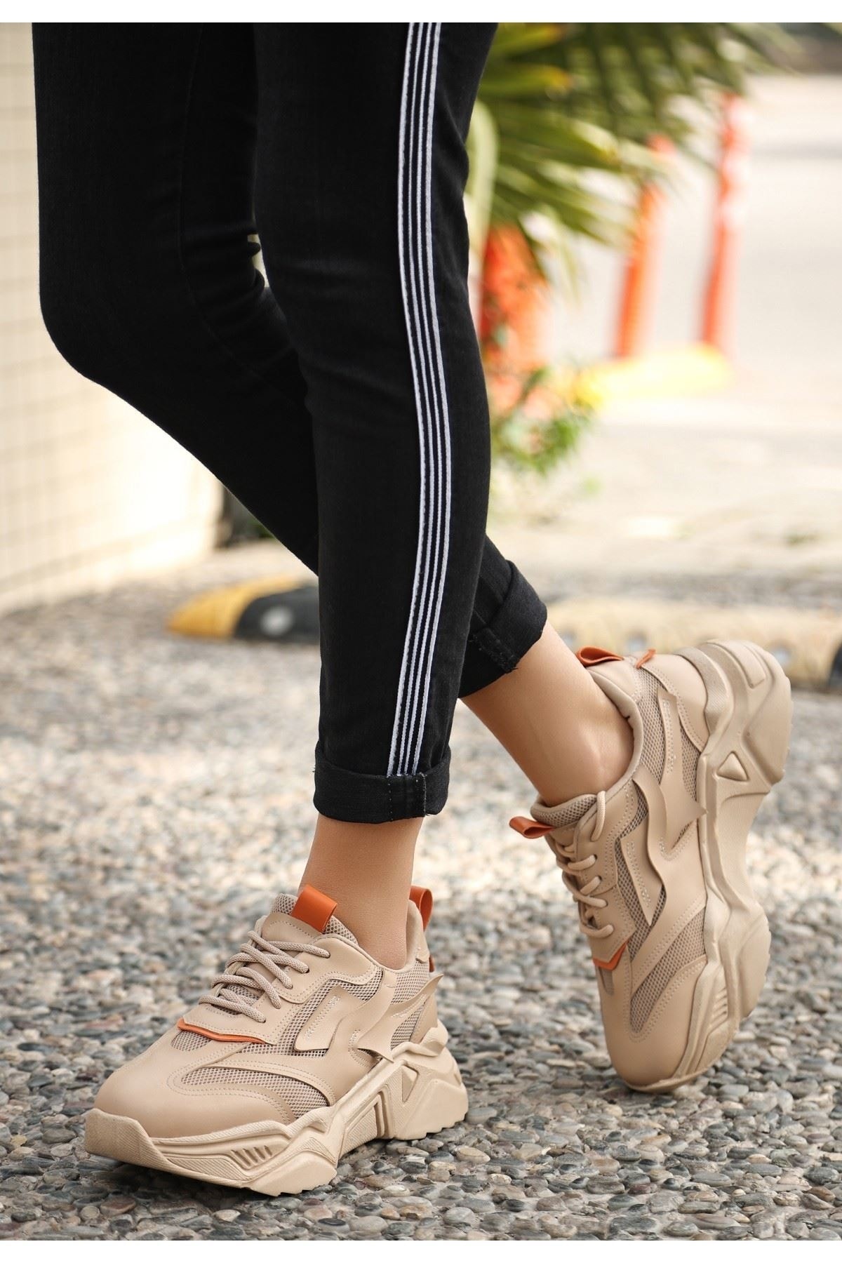 Dica Nude Cilt Bağcıklı Spor Ayakkabı