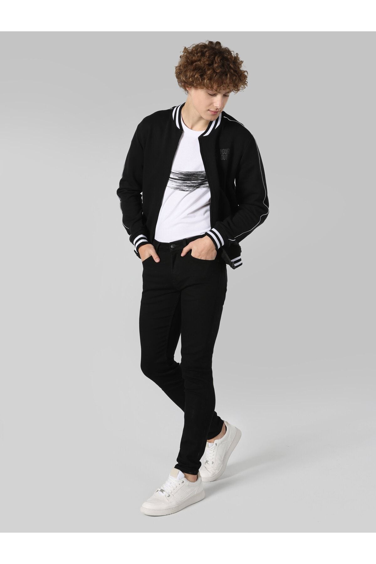 Черные мужские джинсовые брюки с заниженной талией Colin's 040 Alex Super Slim Fit .CL1063725_Q1.V1_DN06270