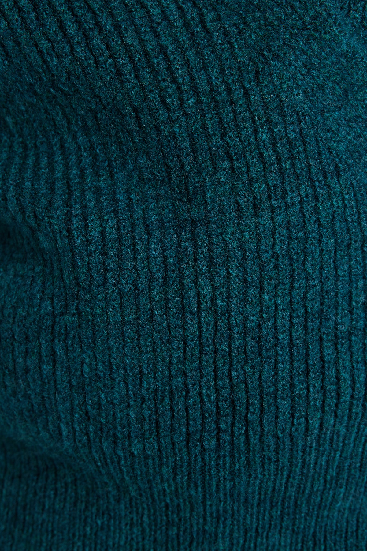 Trendyol Collection Petrolfarbene Strickjacke mit weicher Struktur und zweireihigem Kragen TWOAW24HI00282