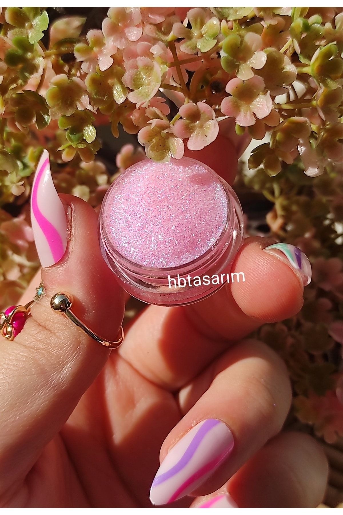 Pembe Simli Glitter Jel Far -yüz Ve Vücut Simi