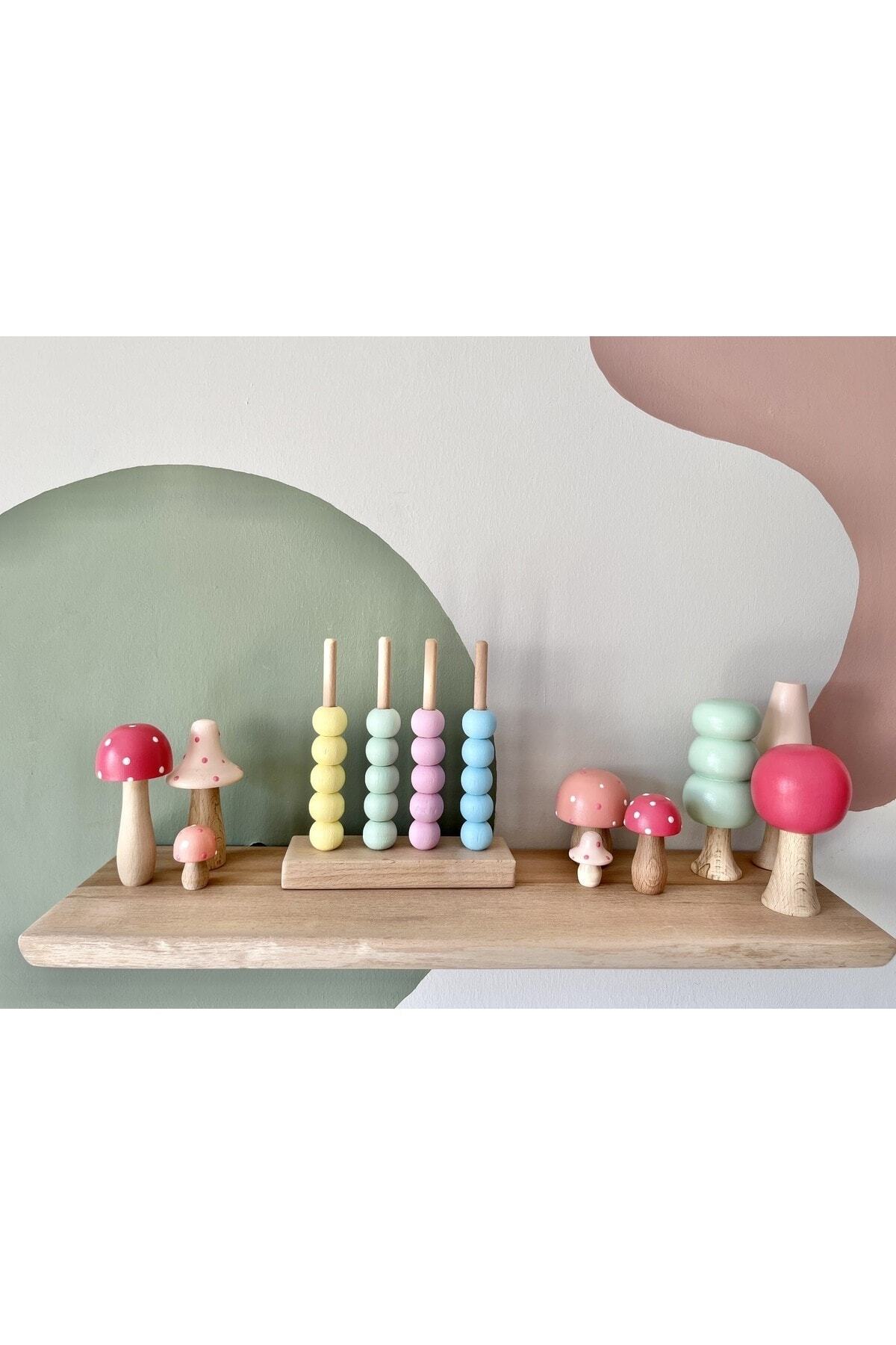 DORU Doğal Organik Ahşap Montessori Oyuncak Renkli Boncuk Dizme Eğitici Zeka Oyunu Bebek Odası Dekor fotoğrafı 2 (önizleme)