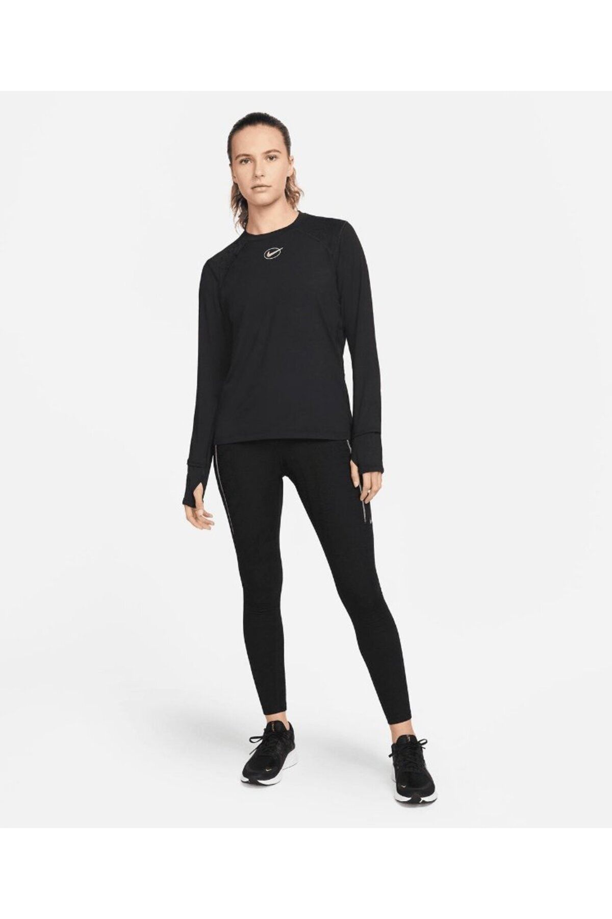 Women's nike dri fit long sleeve running sales shirt
