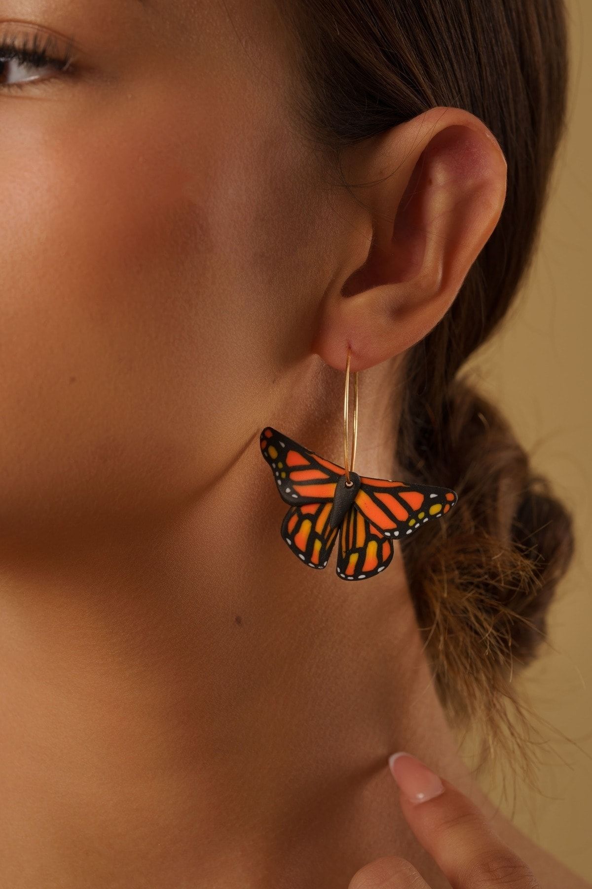 Butterfly sales clay earrings