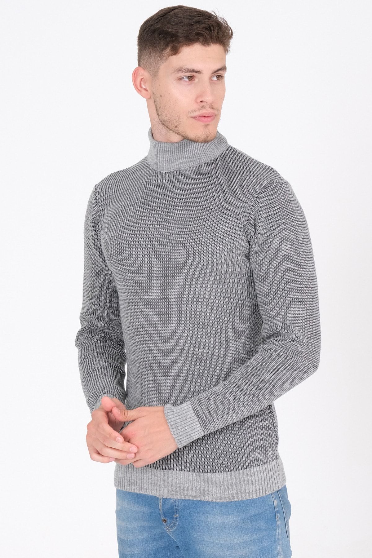 1000LAKE Sweater - Burgundy - Regular fit - Trendyol