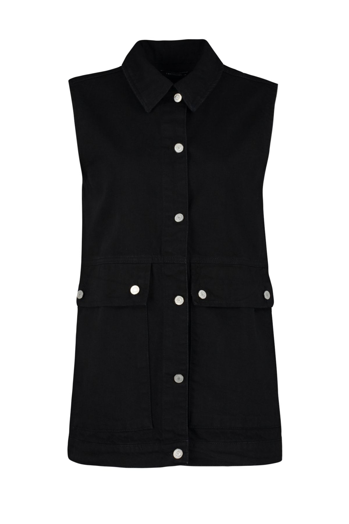 Denim best sale black vest