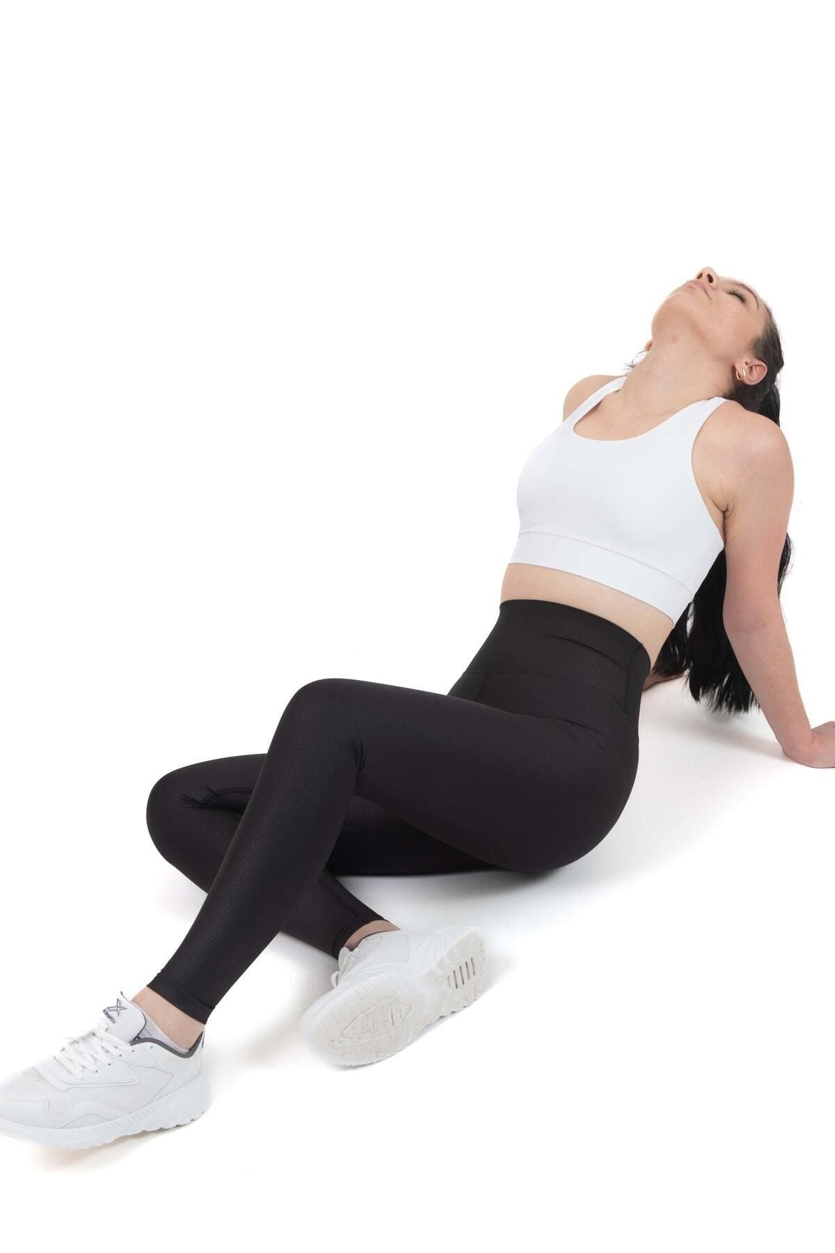 glintfit-Jambiere sport cu model negru cu talie înaltă - Glint.2478 7