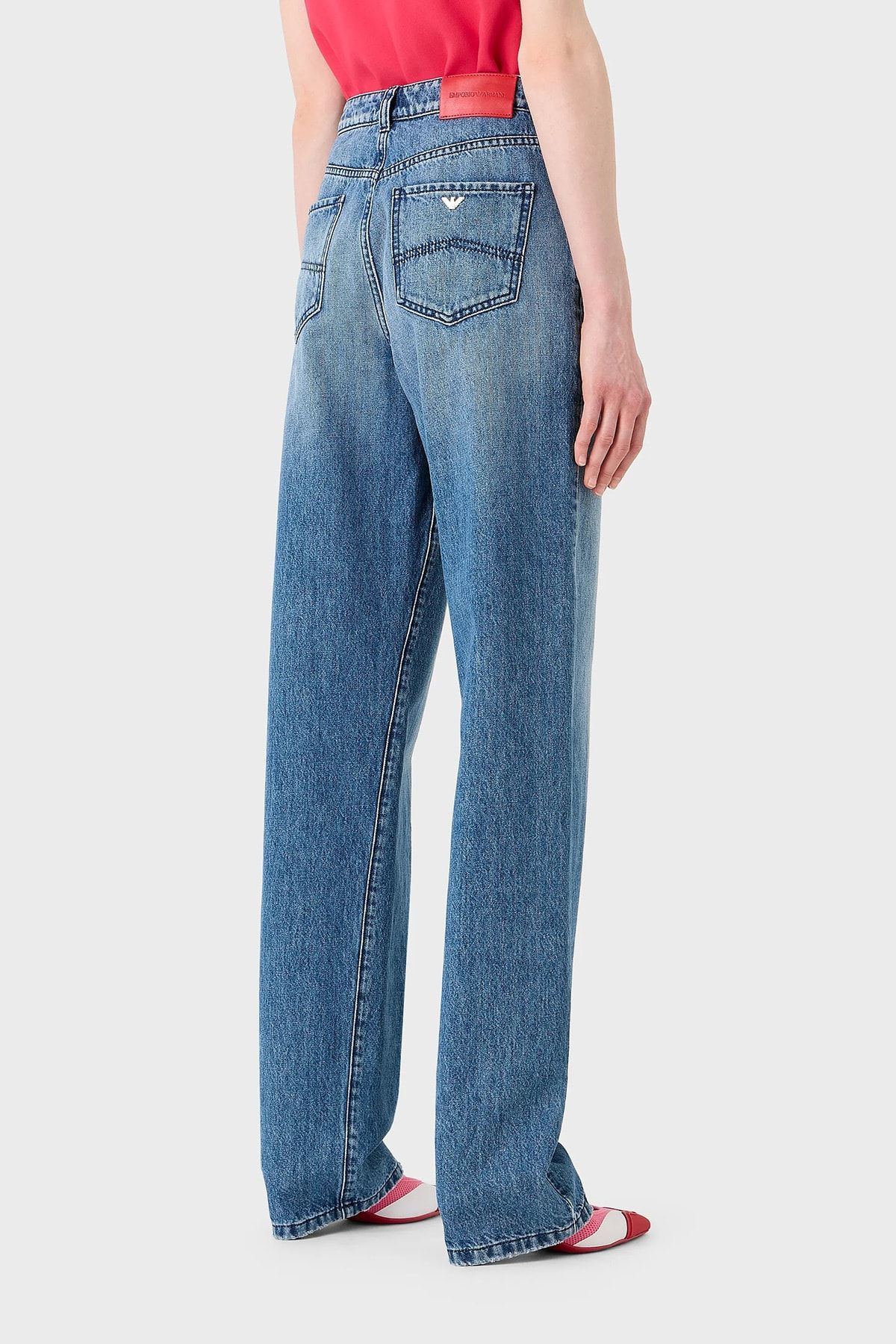 Emporio Armani J4b Cotton High Waist Wide Leg Jeans JEANS 6R2J4B