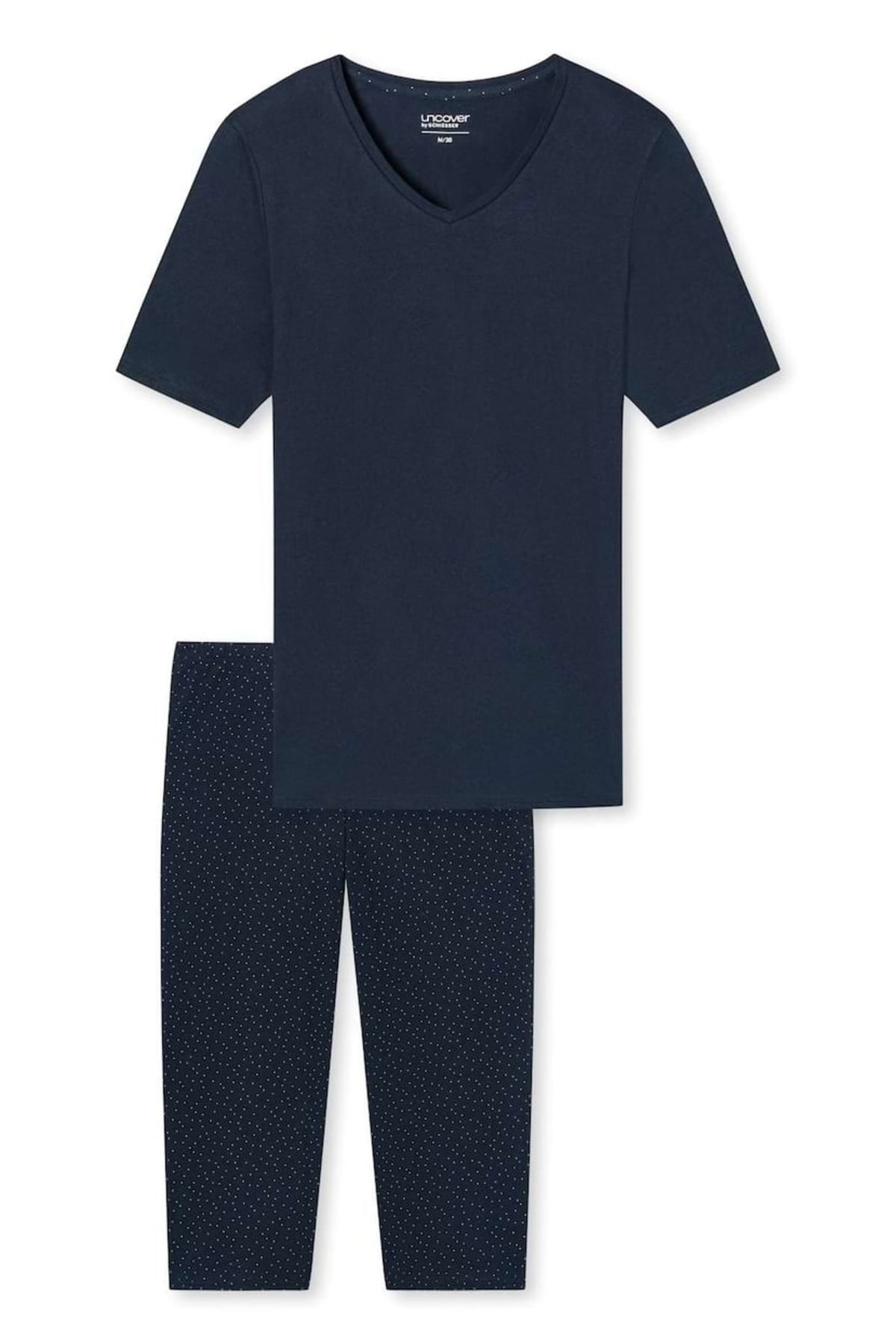 Schlafanzug Trendyol V-Ausschnitt uncover 2-tlg. Set Schlauch, - kurz, 3/4 Arm, Damen - 1/2 by Schiesser