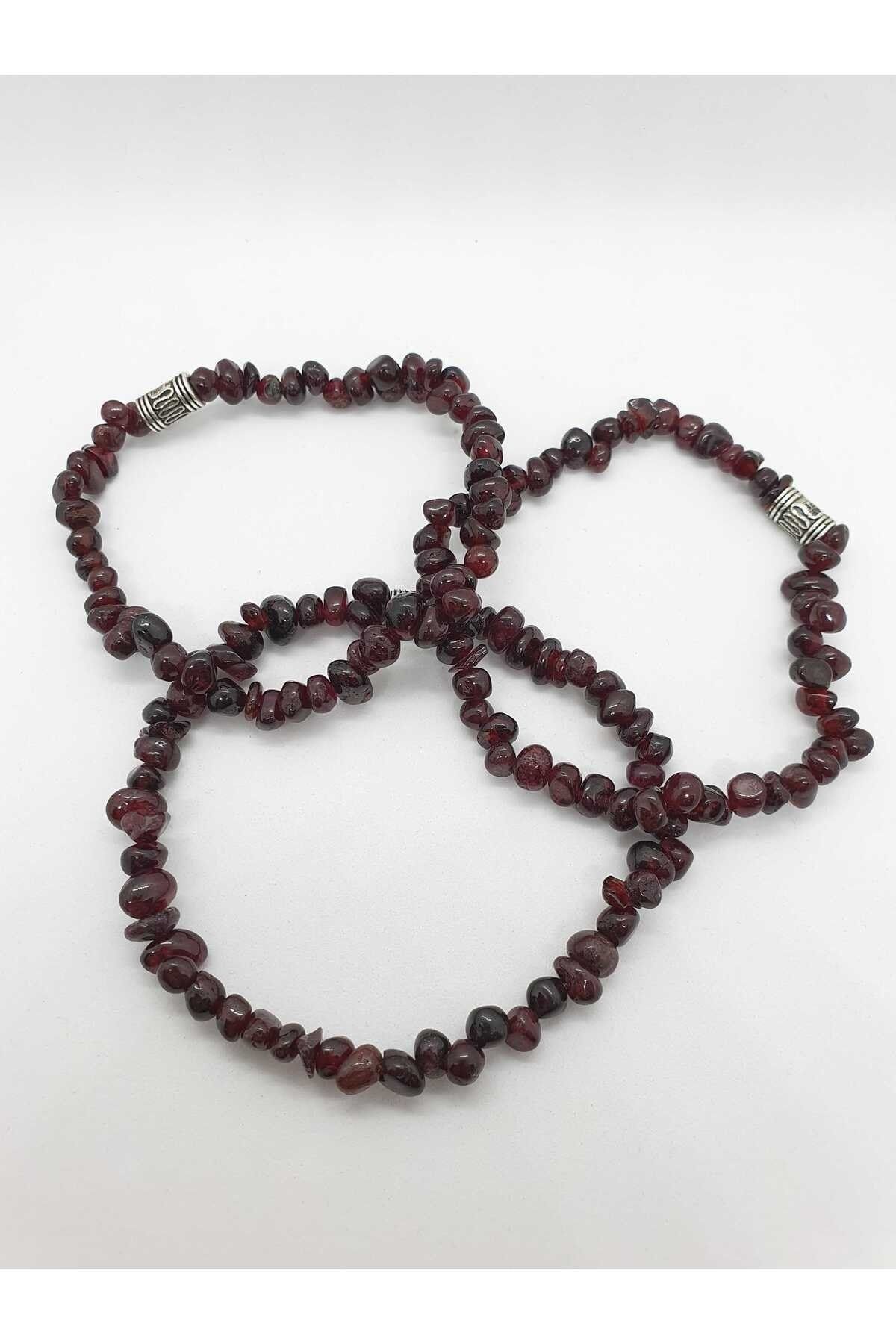 Doğal Taş Dünyası-Natural Garnet (Red Garnet) Stone Bracelet 7