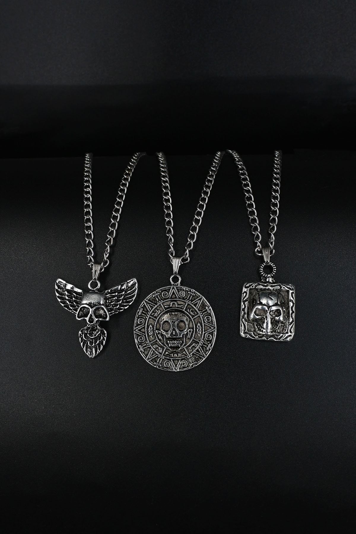 Silver color necklace set sale