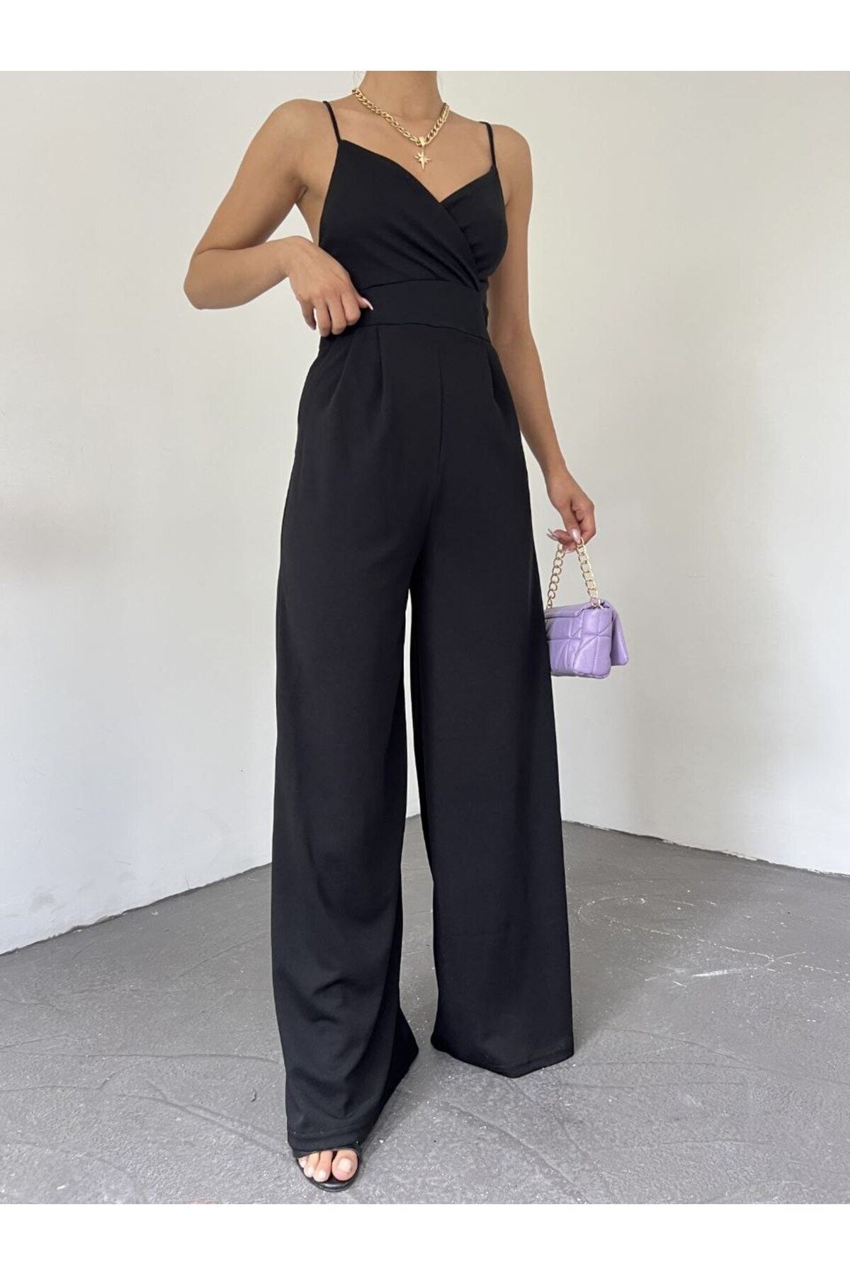 Black slim sale jumpsuit