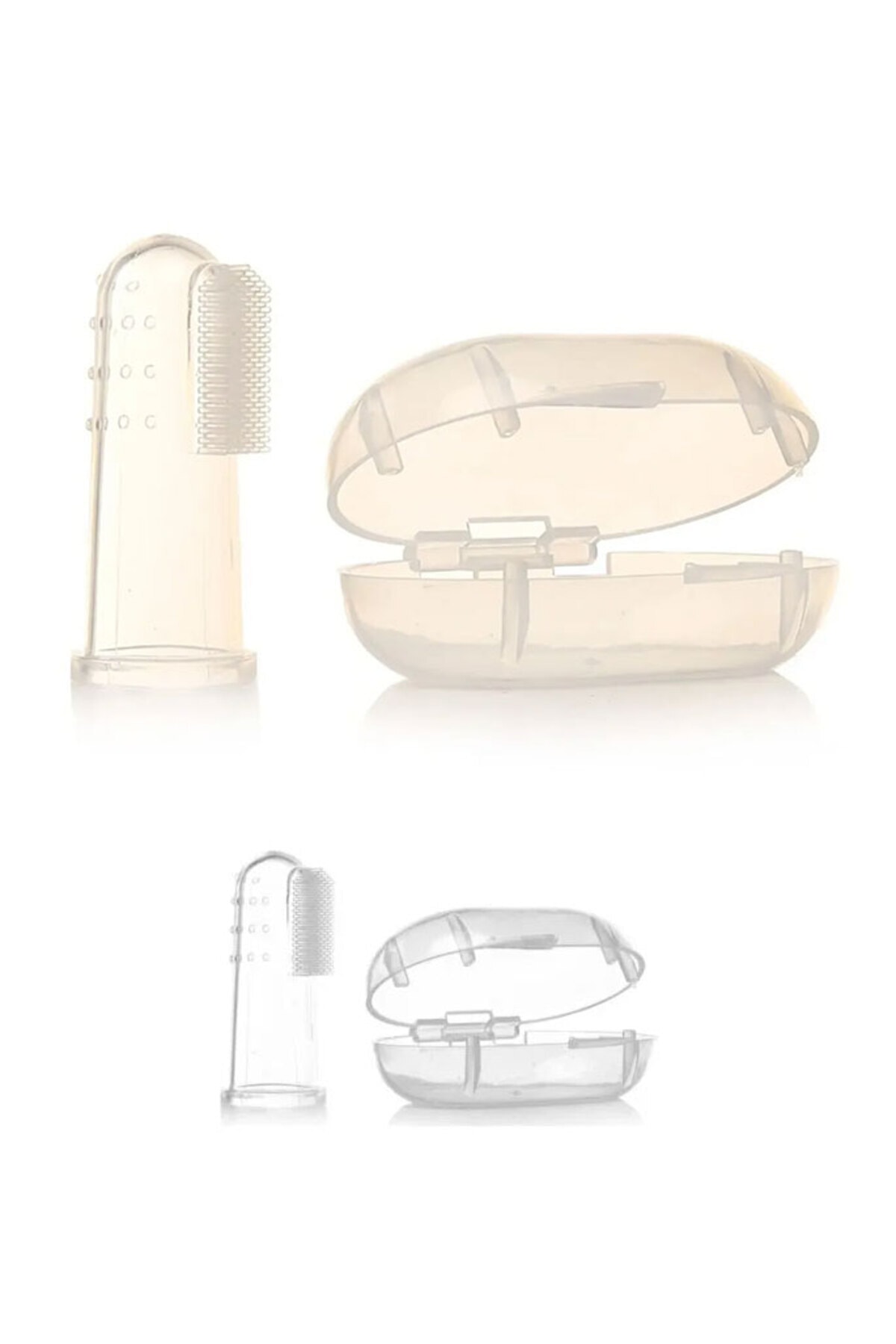 Babyjem Diş Kaşıyıcı Eldiven Kirpi Pembe + Bebek Parmak Diş Fırçası - Saklama Kutulu fotoğrafı 3 (önizleme)