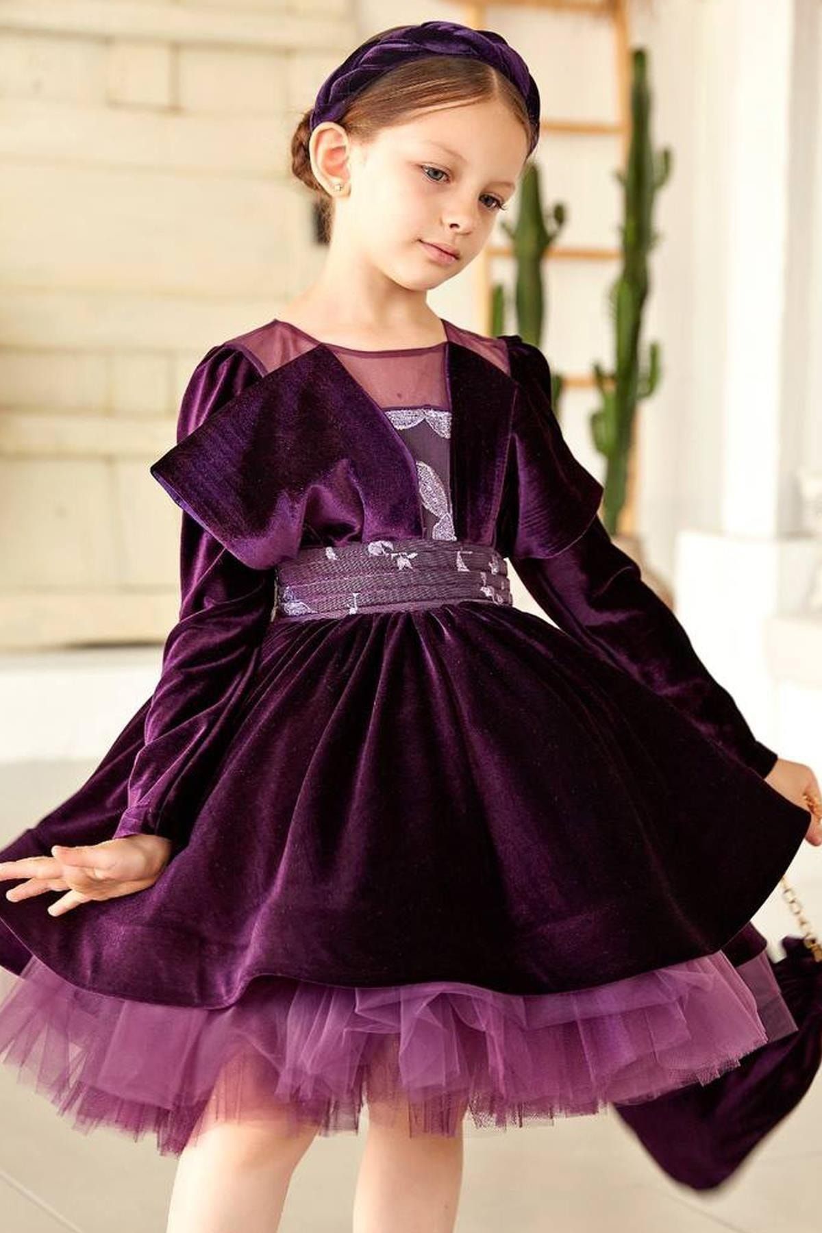 Fluffy purple deals dress