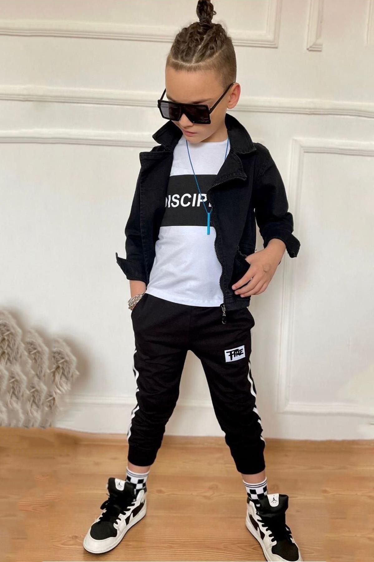 Adidas black tracksuit boys sale