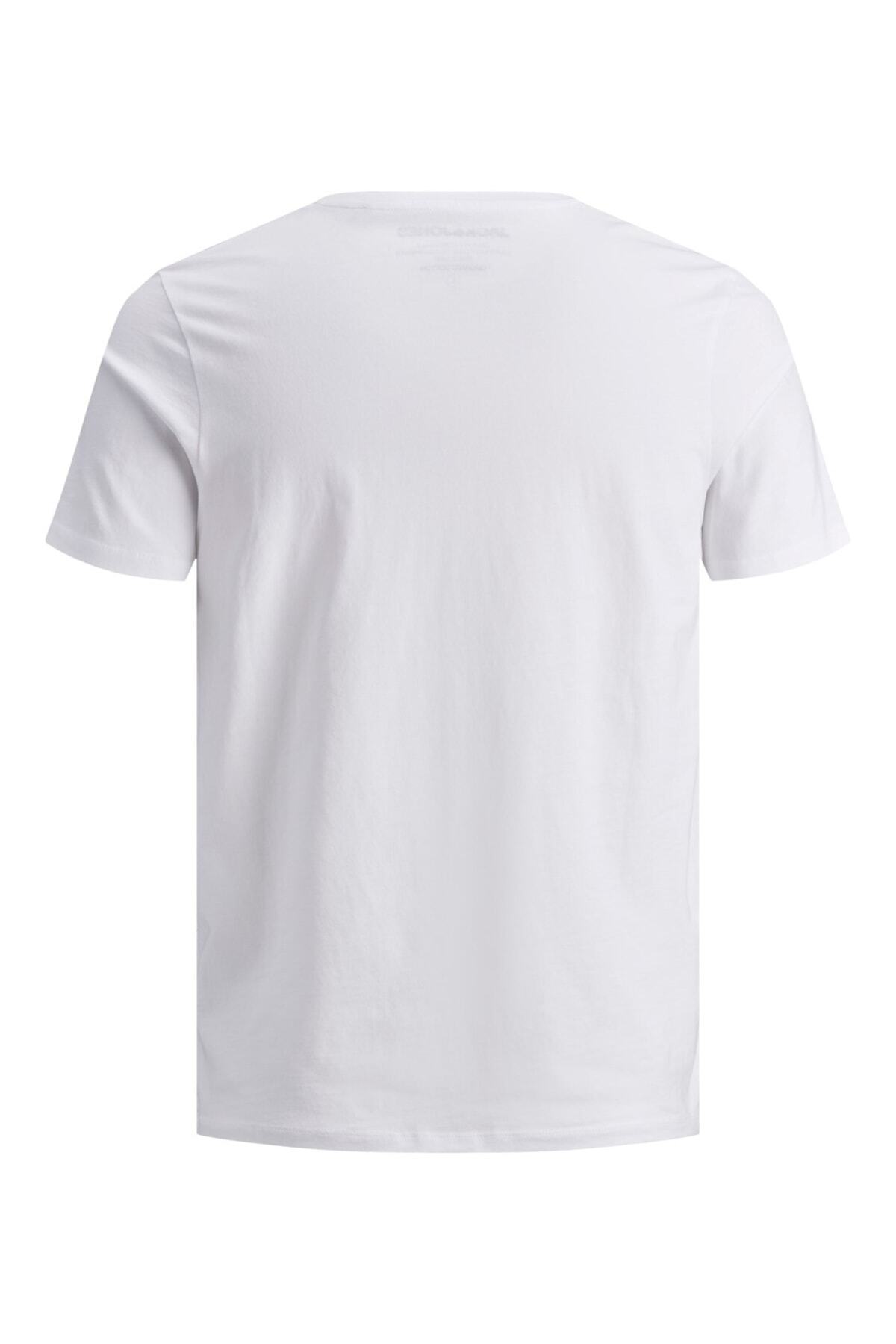 تی شرت جک اند جونز مردانه پنبه ای سفید بیسیک راسته Regular/رگولار    بیسیک کژوال/روزمره | Jack & Jones p-zal-antjed-2021-271 TR - تصویر 6