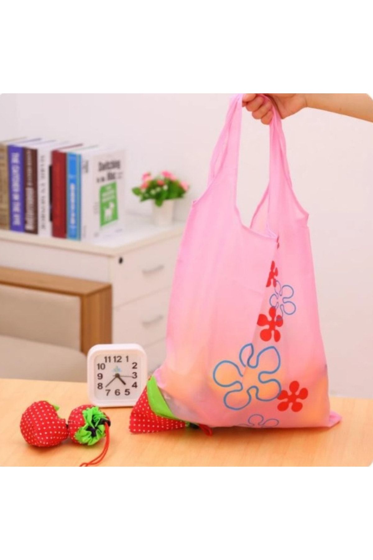 CNGZSHOP 52 Cm X 36 Cm Strawberry Bag Foldable Market Shopping Bag Trendyol