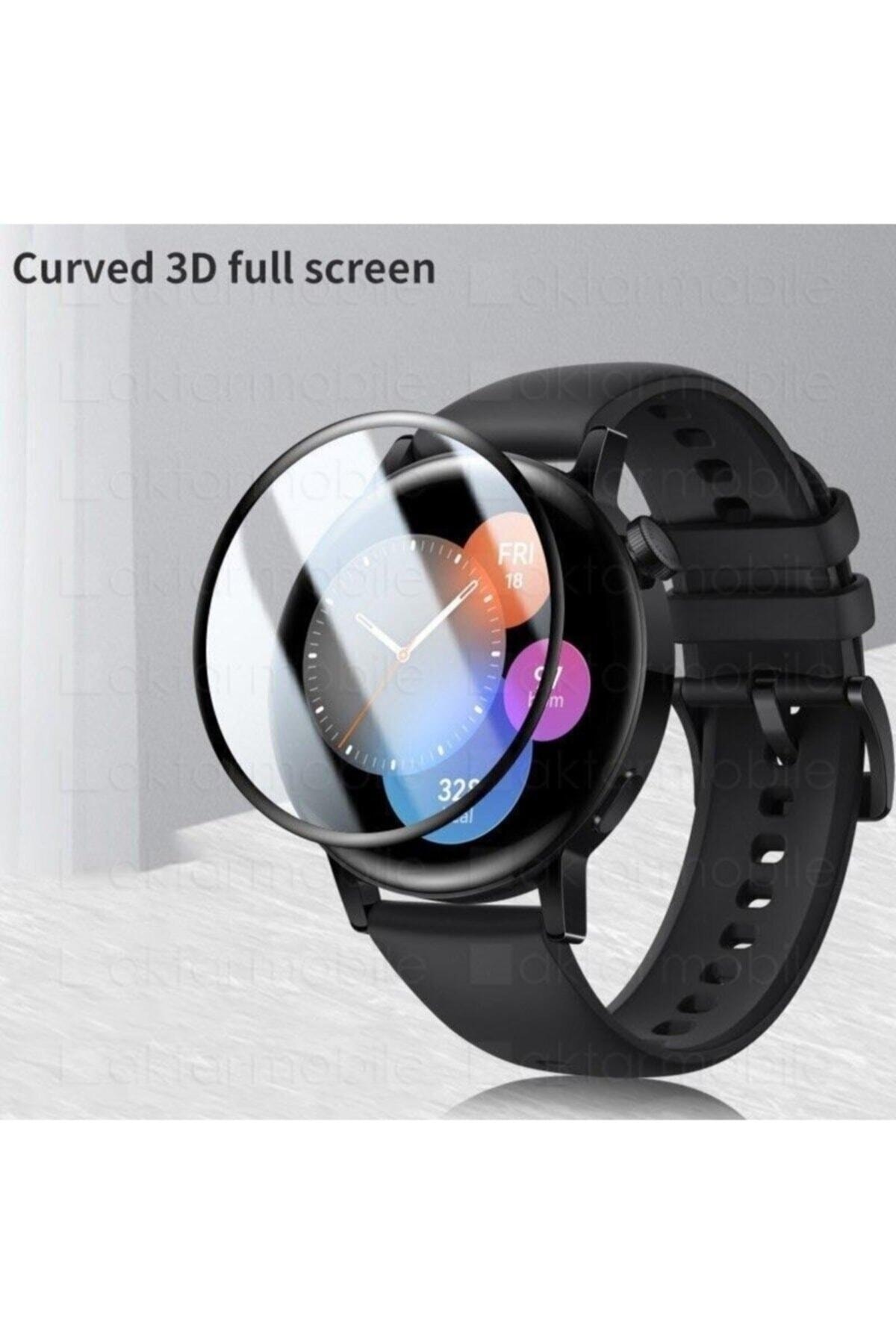Huawei Watch Gt 3 42 Mm Ekran Koruyucu 3d Tam Kapatan Kavisli Ppma