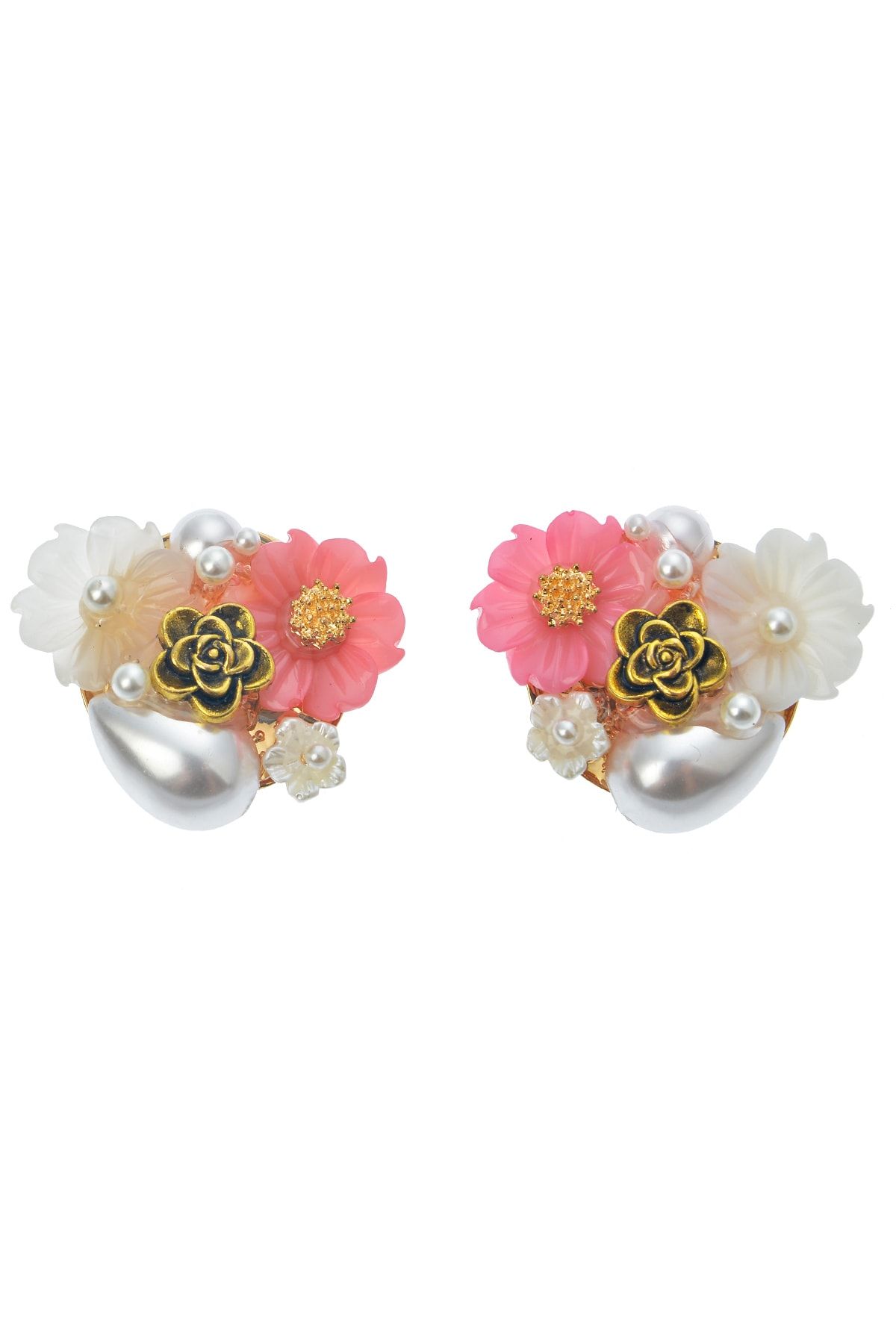 Pink and deals white earrings