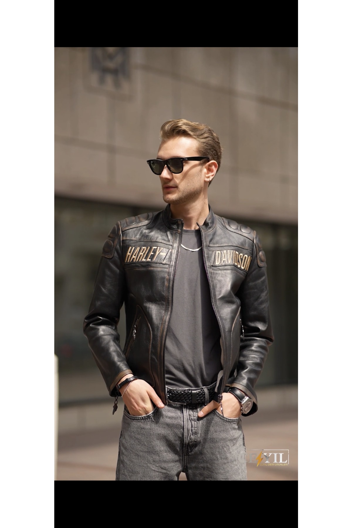 CE-YIL DERİ ÜRÜNLERİ  HAKİKİ DERİ SPOR MOTORSİKLET MONTU - Görsel 3