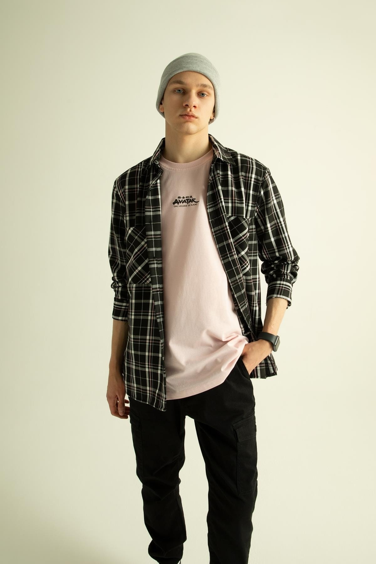 پیراهن مردانه مشکی دفکتو | W7152AZ22SP اورجینال - تصویر 6