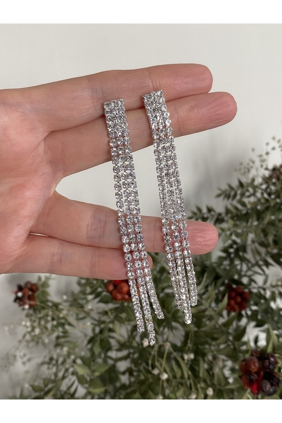 Long dress earrings on sale