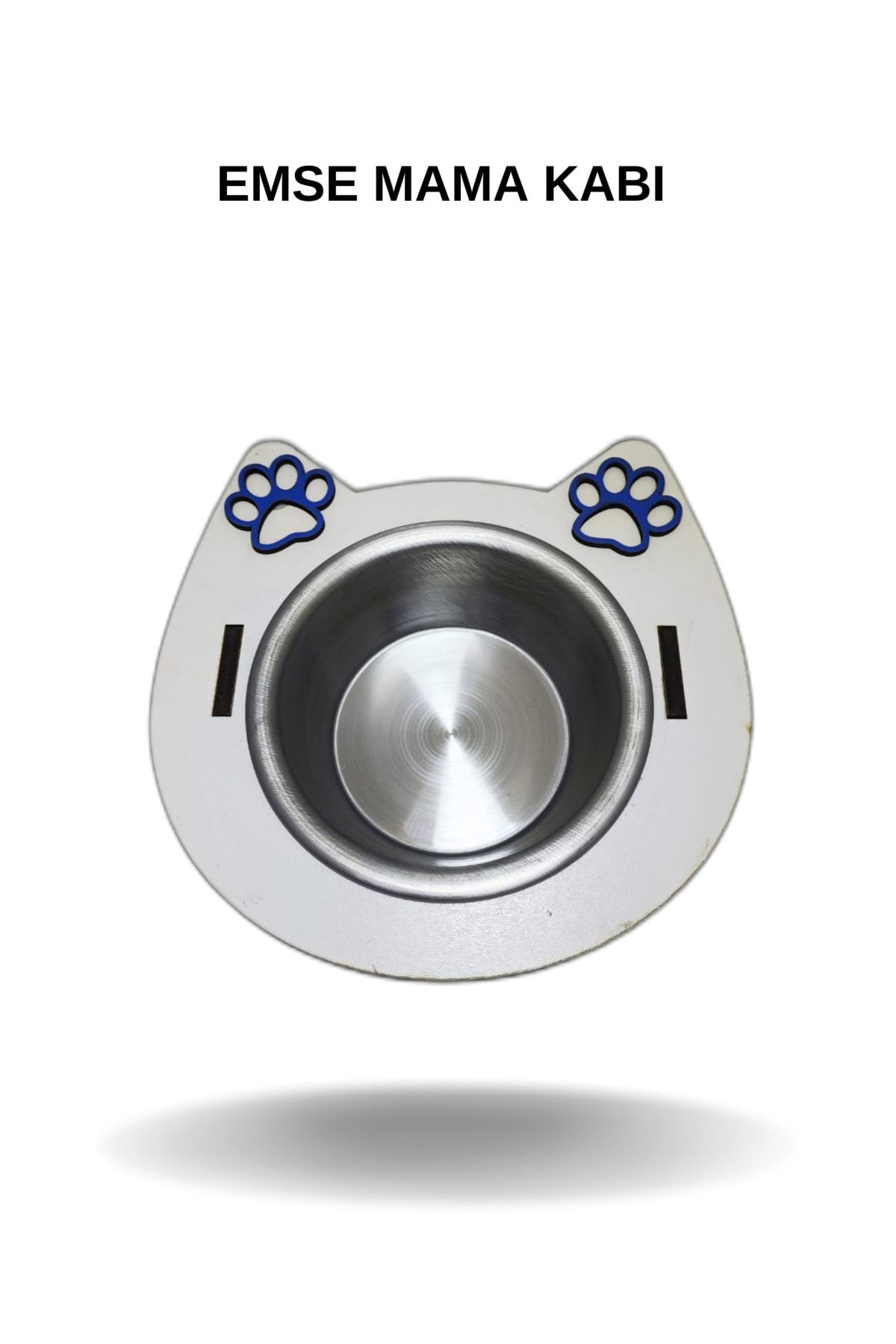 EMSE-Luxury Wooden Steel Cat Dog Food Water Bowl 1