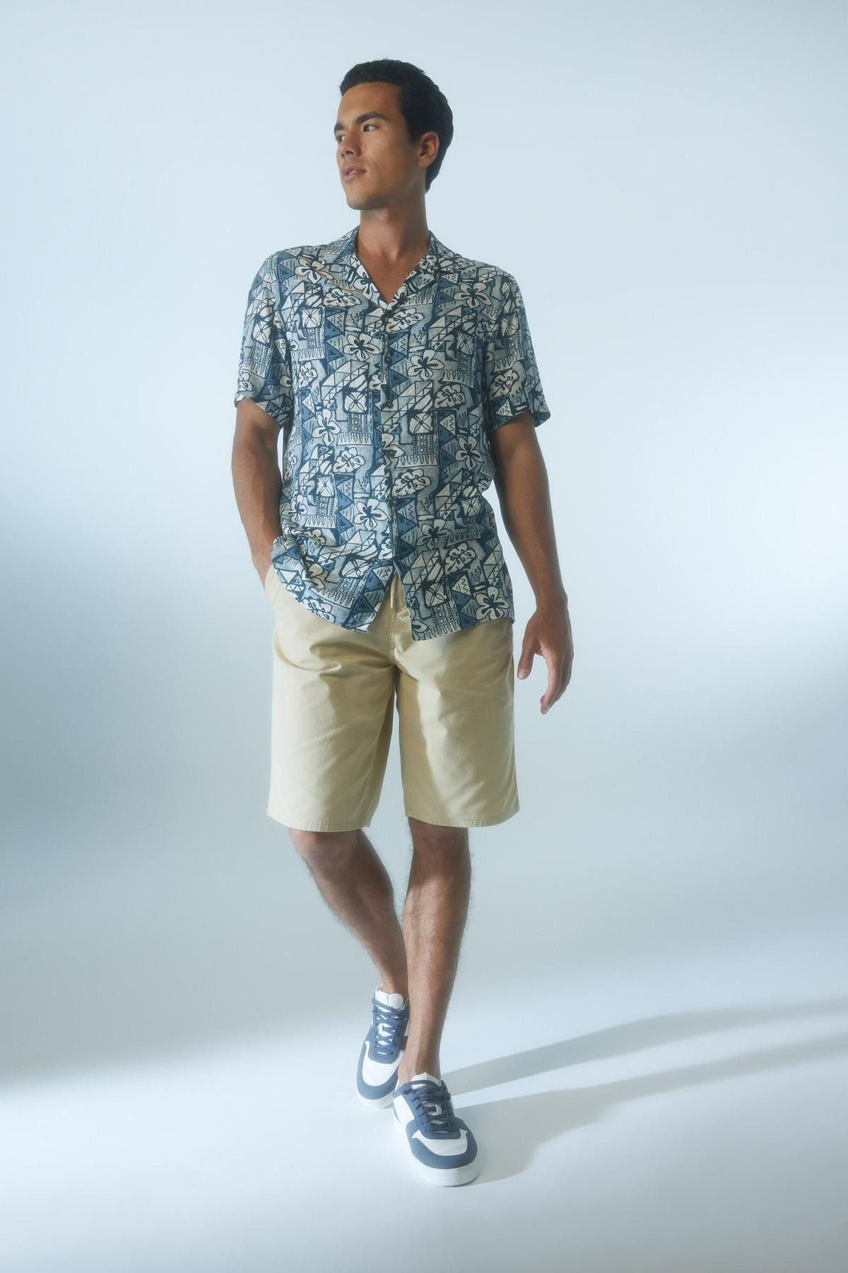 Defacto Regular Fit Bermuda Shorts with Lace Waist Trendyol