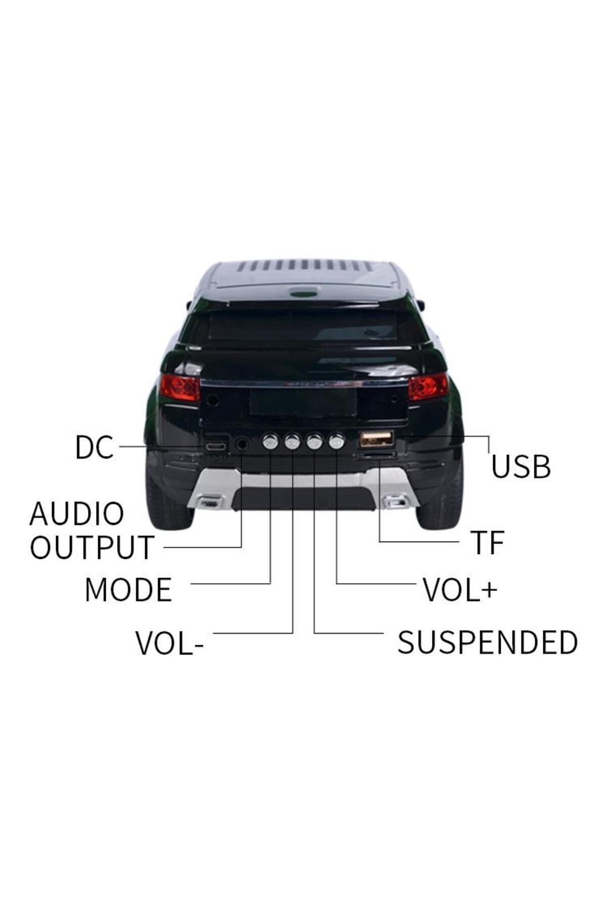 WS-389 Ledli Araba Usb-Tf-Fm Radyo Bluetooth Hoparlör Siyah 2
