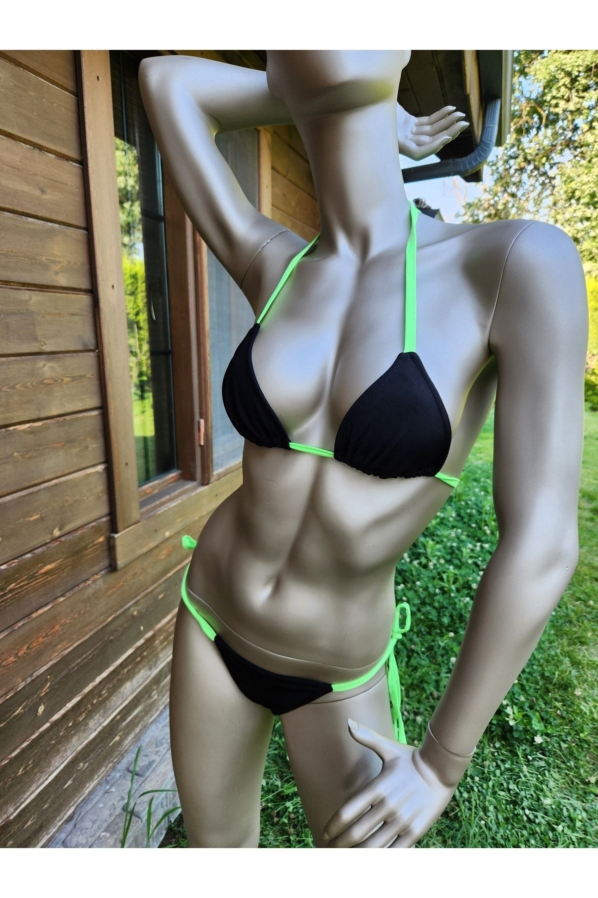 Black and neon bikini hotsell