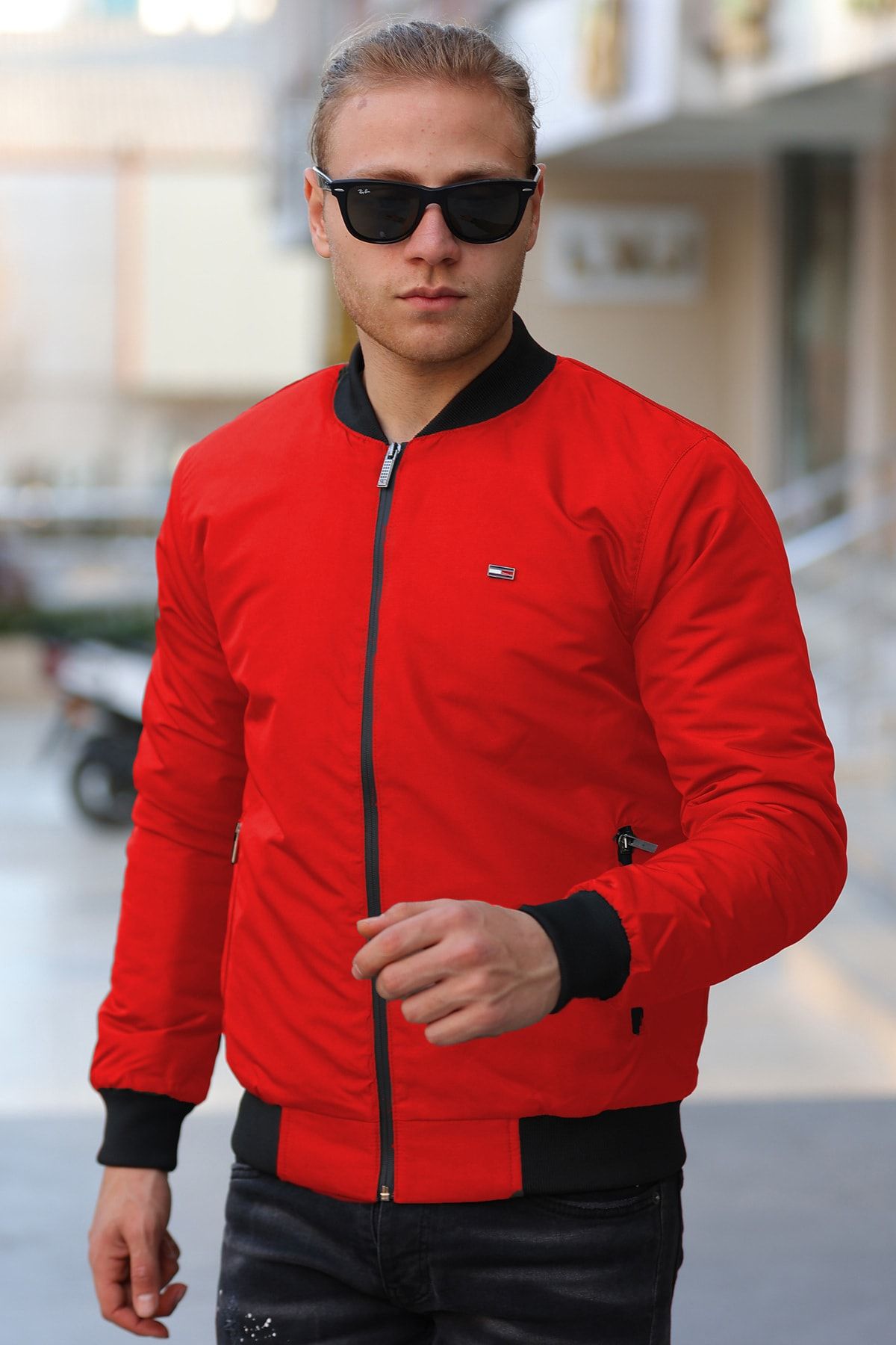 Dynamo Winter Jacket - Red - Bomber jackets - Trendyol