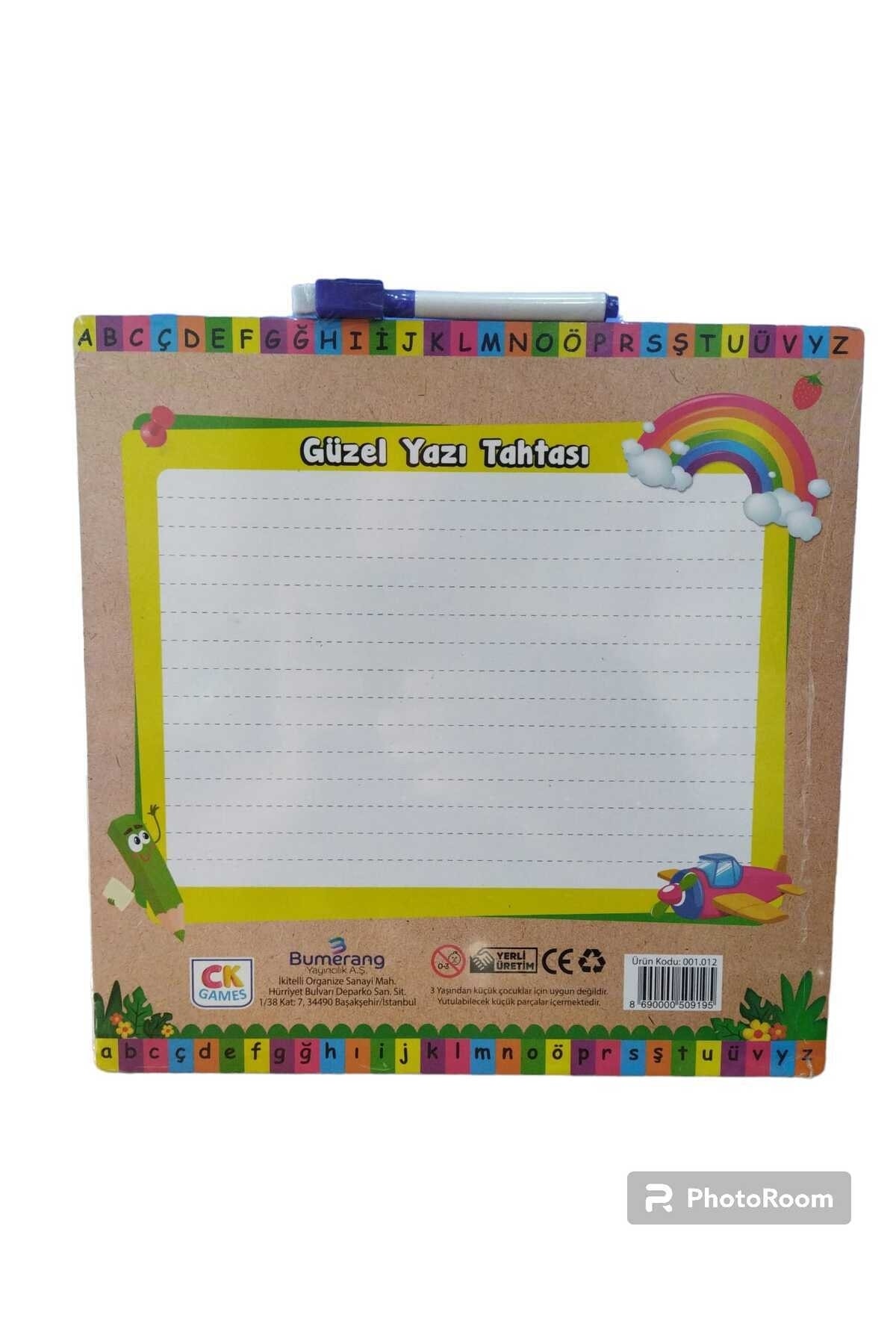 ranaofis Ahşap 27x27 Silinebilir Puzzle Yazı Tahtası Silgili Kalemi ile