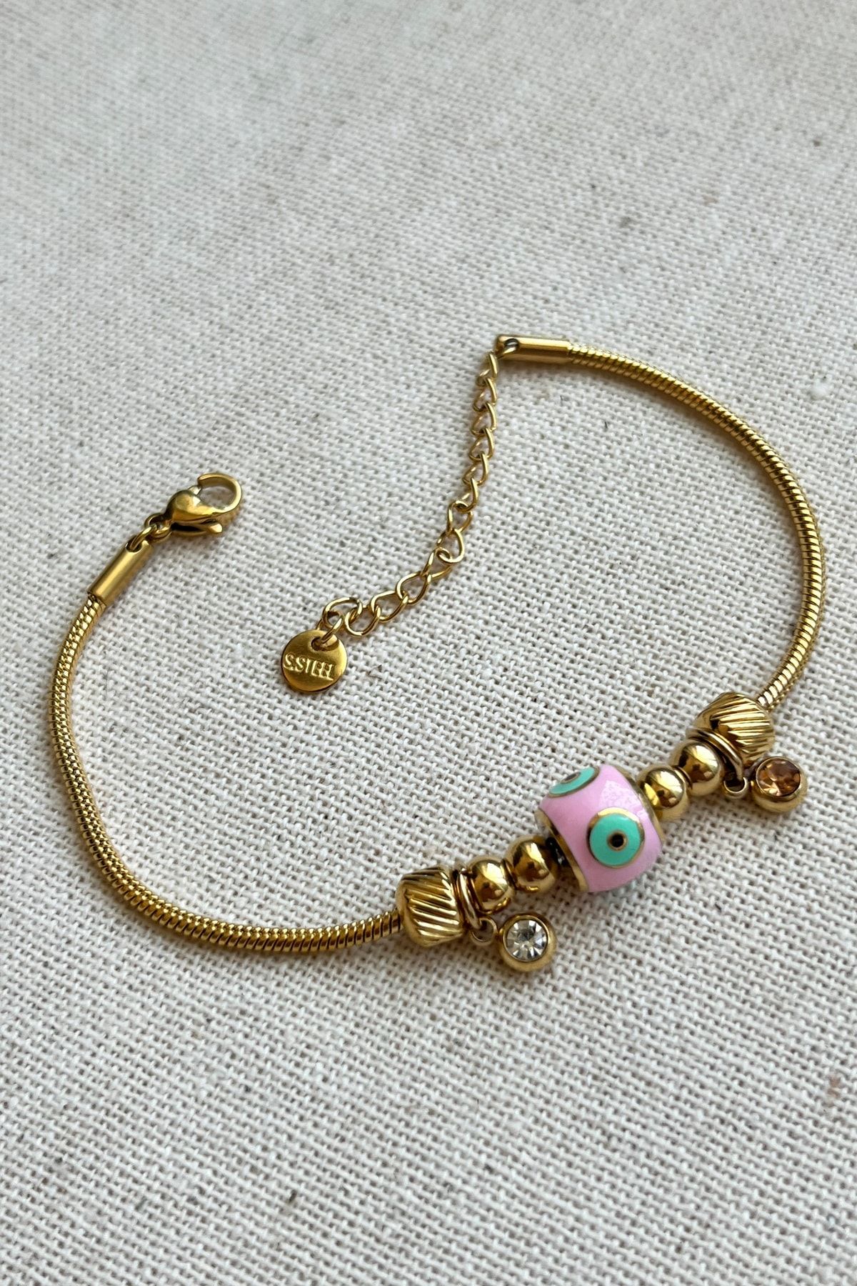 Pink evil clearance eye bracelet