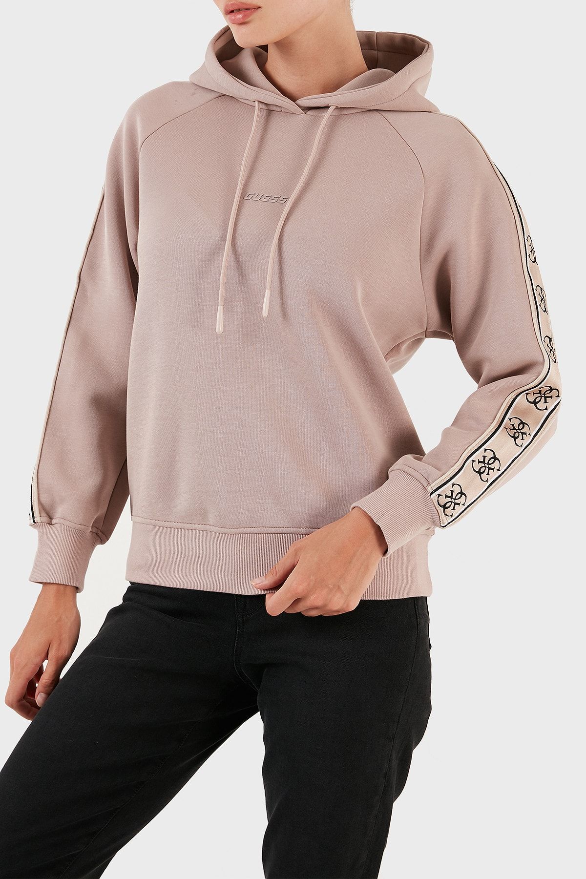 Guess striped deals hoodie